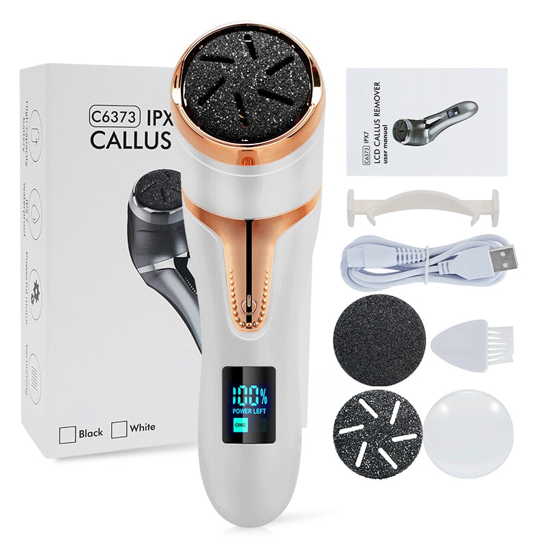 Rechargeable Electric Foot Callus Remover for Smooth Feet - Cordless Pedicure Tool for Dead Skin Removal at Home - Perfect for Dry Cracked Heels & Calluses Care