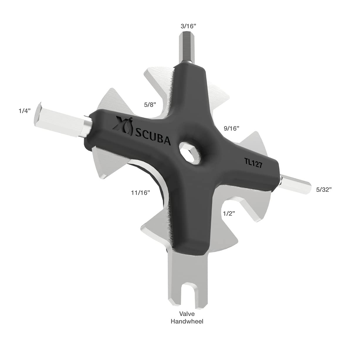 XS Scuba Stainless Steel Star Tool - Professional Diving Gear for Underwater Maintenance & Repair | Perfect for Scuba Divers, Snorkelers & Marine Enthusiasts