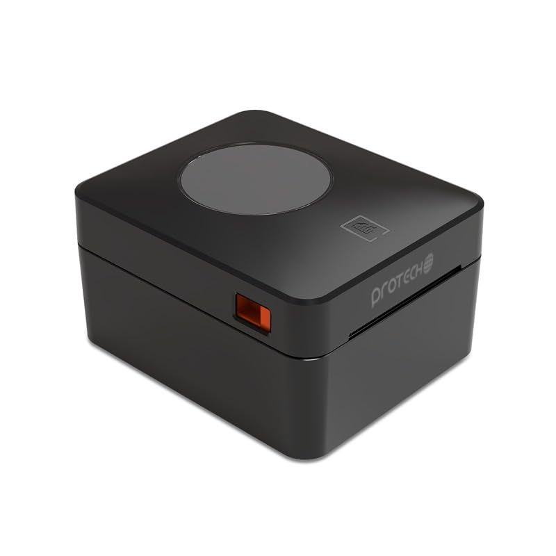 PROTECH® Bluetooth Thermal Shipping Label Printer 6x4 Inch - Wireless Compatible with Windows, Mac, iOS, Android - Works with Amazon, eBay, Etsy, Hermes, Royal Mail - Perfect for E-commerce Sellers & Small Business Shipping