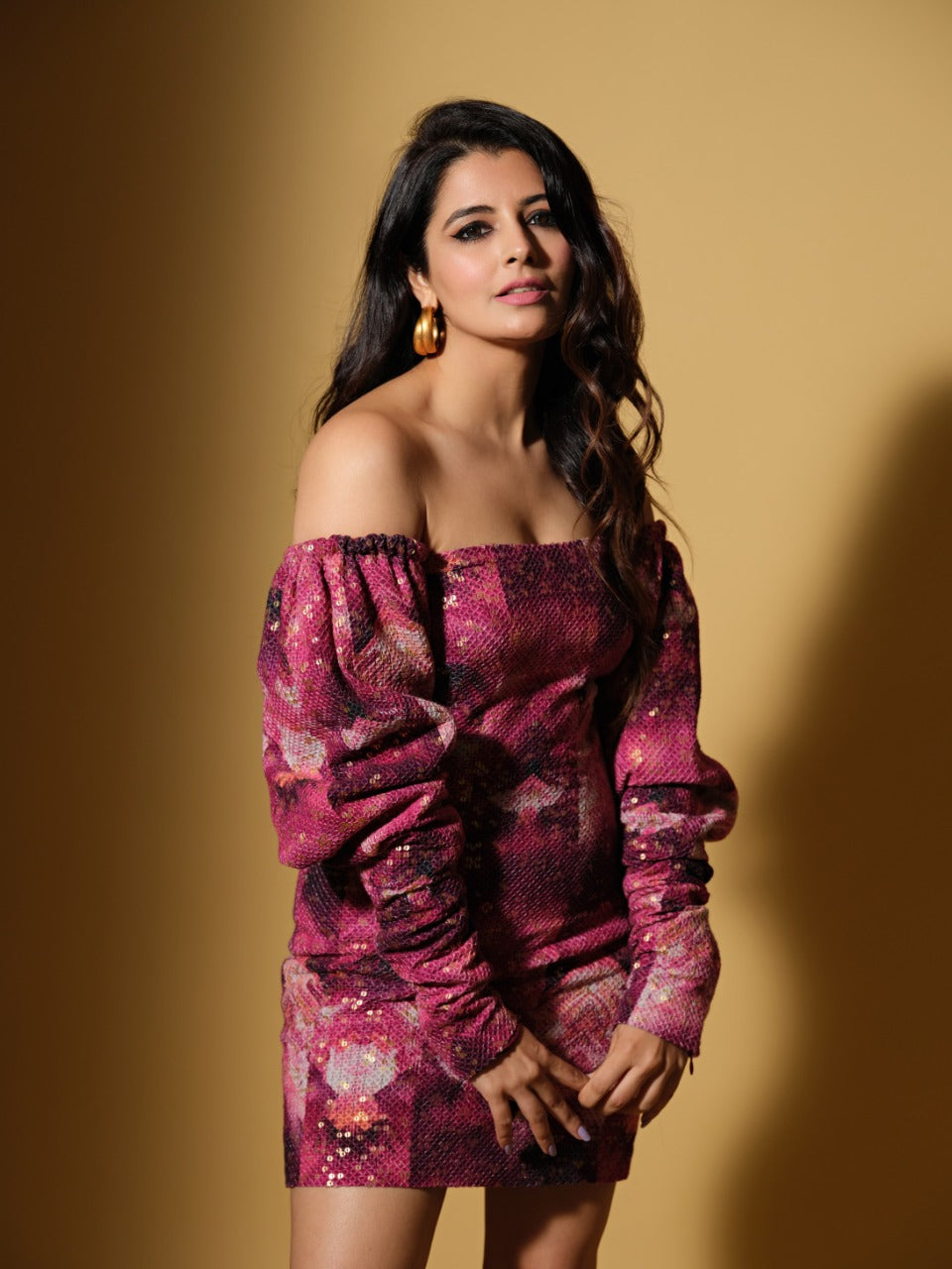 Trendy Magenta Trippy Print Short Sleeve Dress for Women - Perfect for Summer Festivals, Beach Vacations & Casual Outings