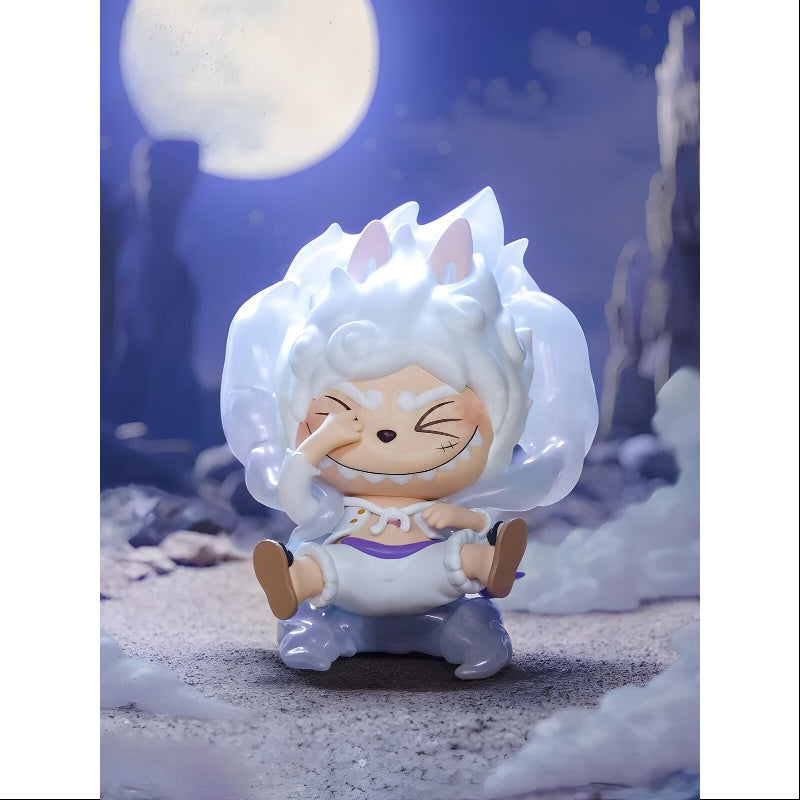 Labubu The Monsters X One Piece Series Secret MONKEY.D.LUFFY(GEAR5) 1/144 Scale Collectible Figure - Perfect for Anime Fans, Toy Collectors and One Piece Merchandise Displays