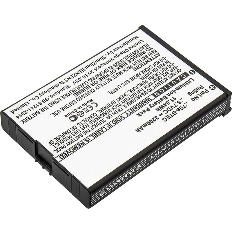 Synergy Digital Barcode Scanner Battery - 3200mAh Li-ion Replacement for Dolphin 60S-Batt-1 & Honeywell 60S-Batt-1 (3.7V High Capacity) - Perfect for Retail, Warehouse & Inventory Management