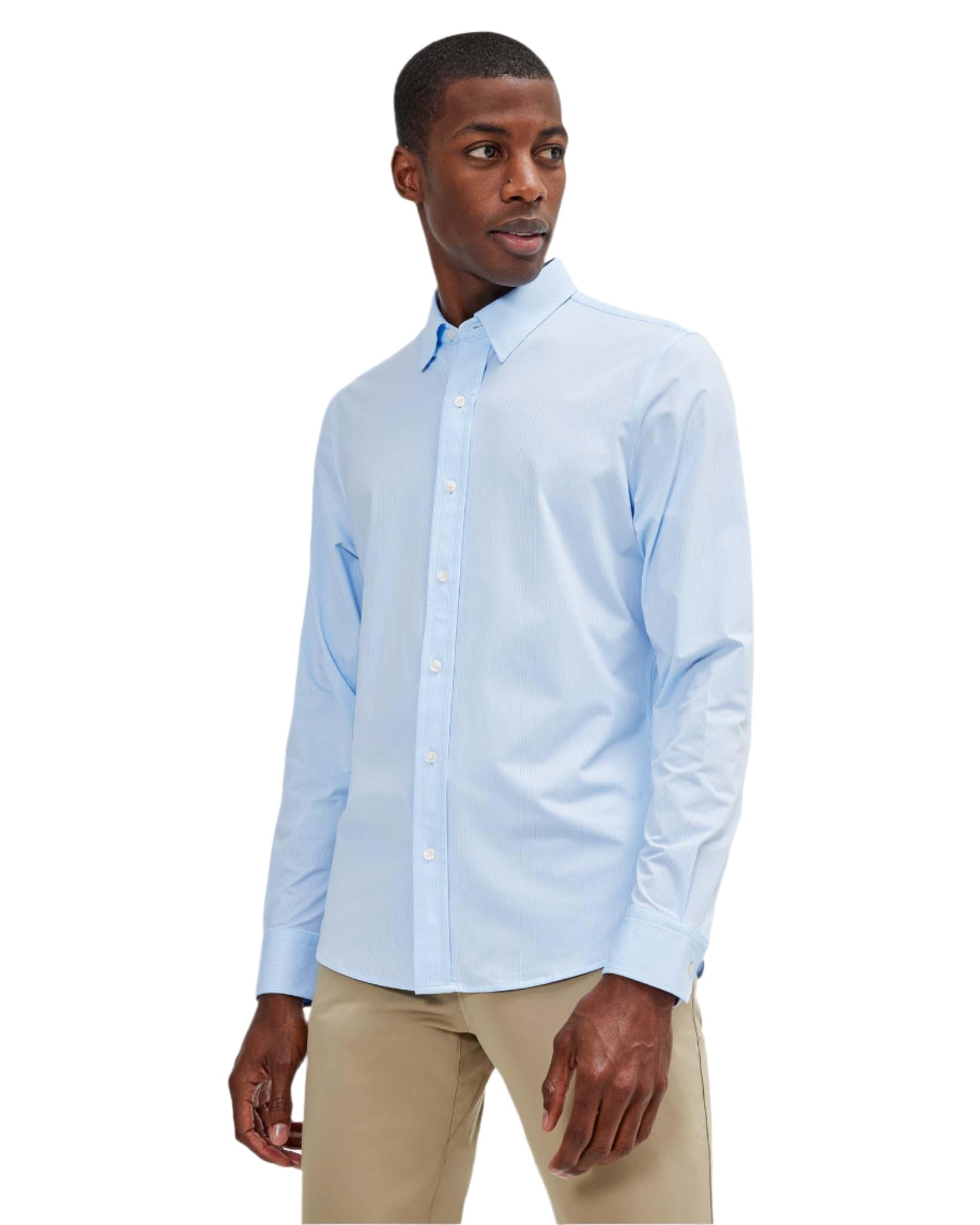 Rhone Men's Commuter Shirt - Premium Performance Dress Shirt for Business & Travel, Machine Washable & Wrinkle Resistant, Classic Fit for Office, Meetings & Casual Wear