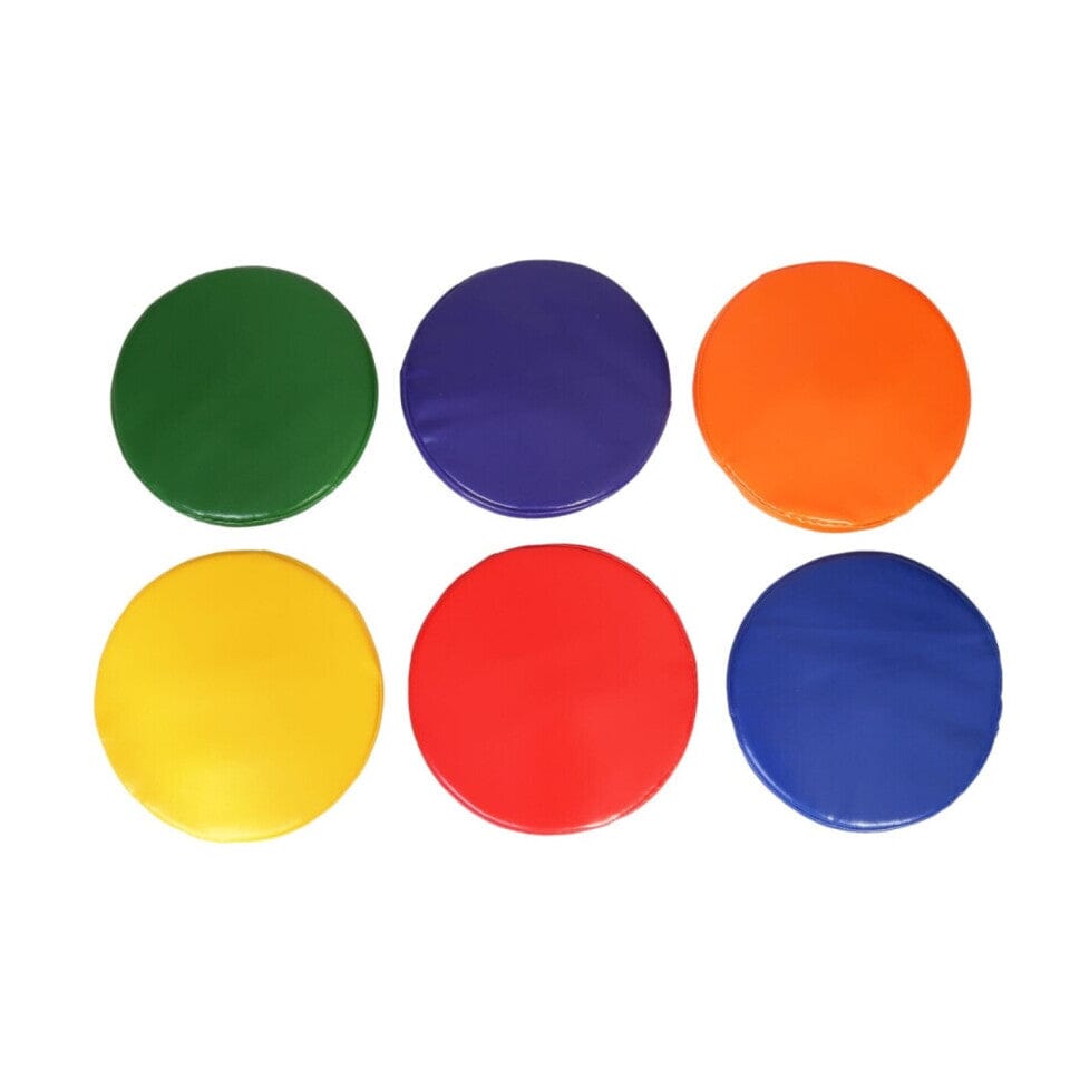 Vibrant Squeaky Floor Spots for Babies - Set of 6 Non-Slip Play Mats - Perfect for Crawling, Tummy Time & Sensory Development