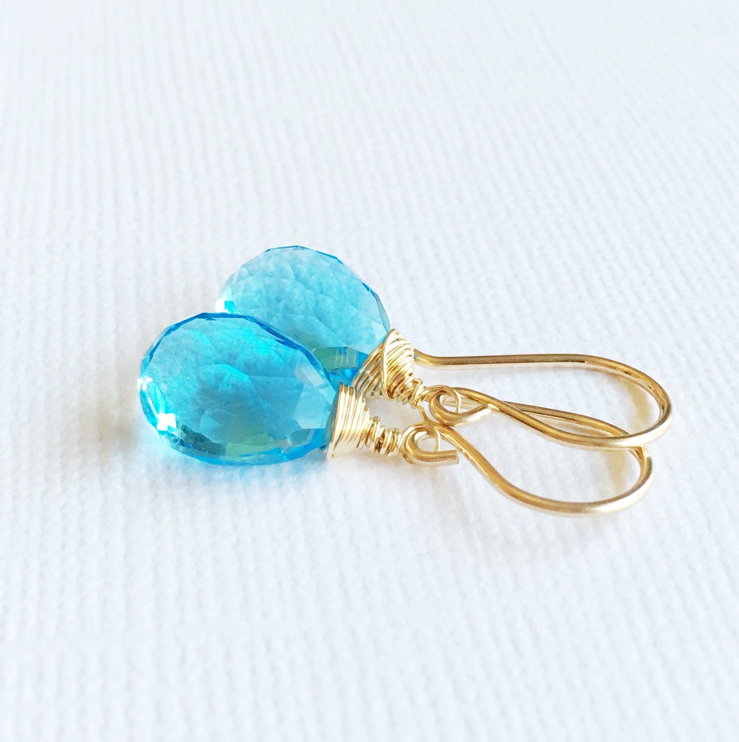 Nalani Blue Quartz Earrings (E282) – Elegant Handmade Jewelry for Women, Perfect for Parties, Weddings & Everyday Wear