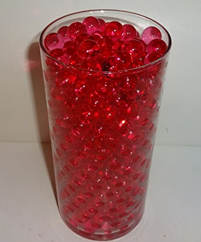 Deco Water Beads - Vibrant Vase Filler & Wedding Centerpiece, DIY Candle Holders, Home Decor & Sensory Play (Red) | Perfect for Weddings, Parties, and Relaxation Therapy