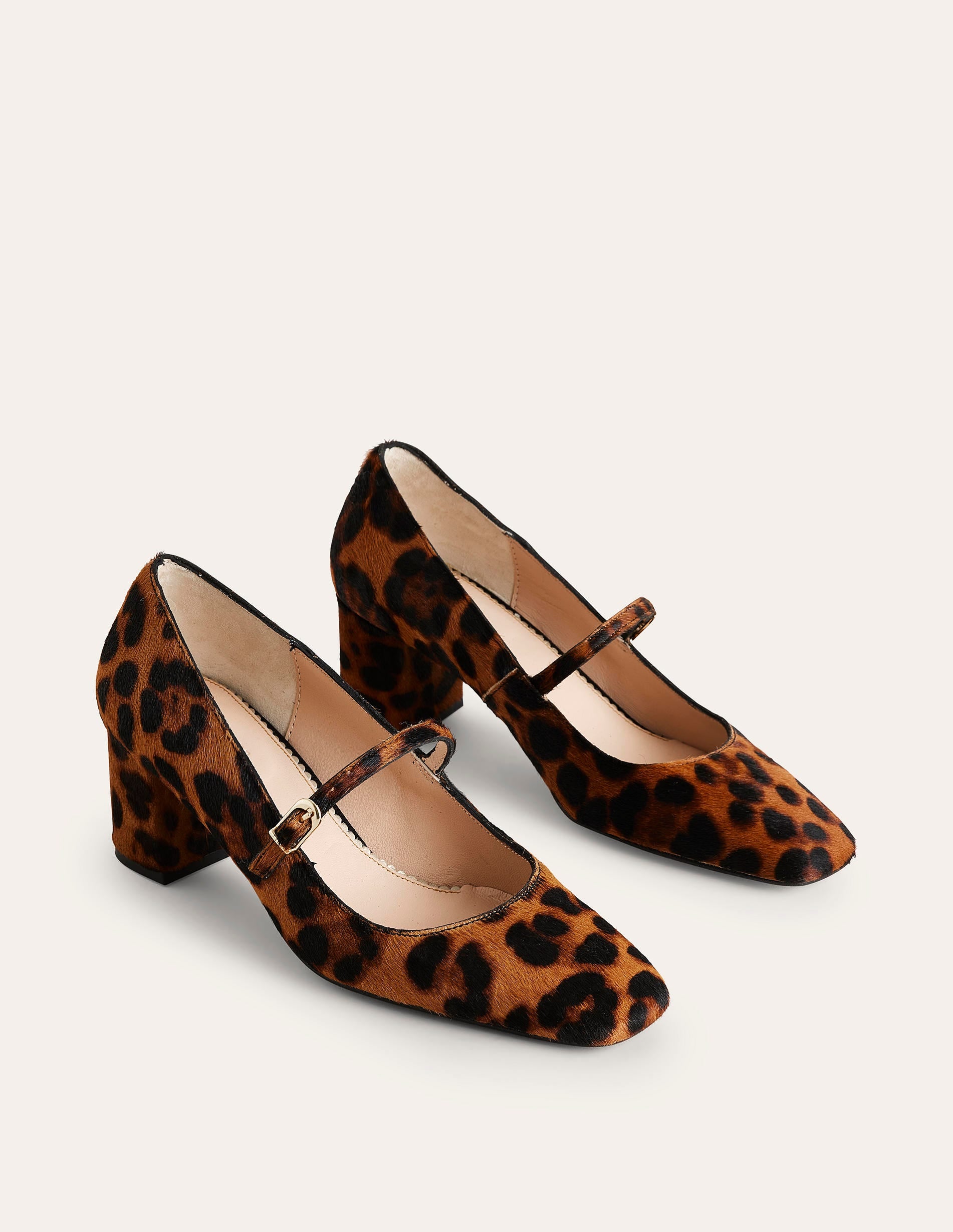 Classic Leopard Print Block Heel Mary Jane Shoes for Women - Comfortable & Stylish for Office, Party, and Casual Wear