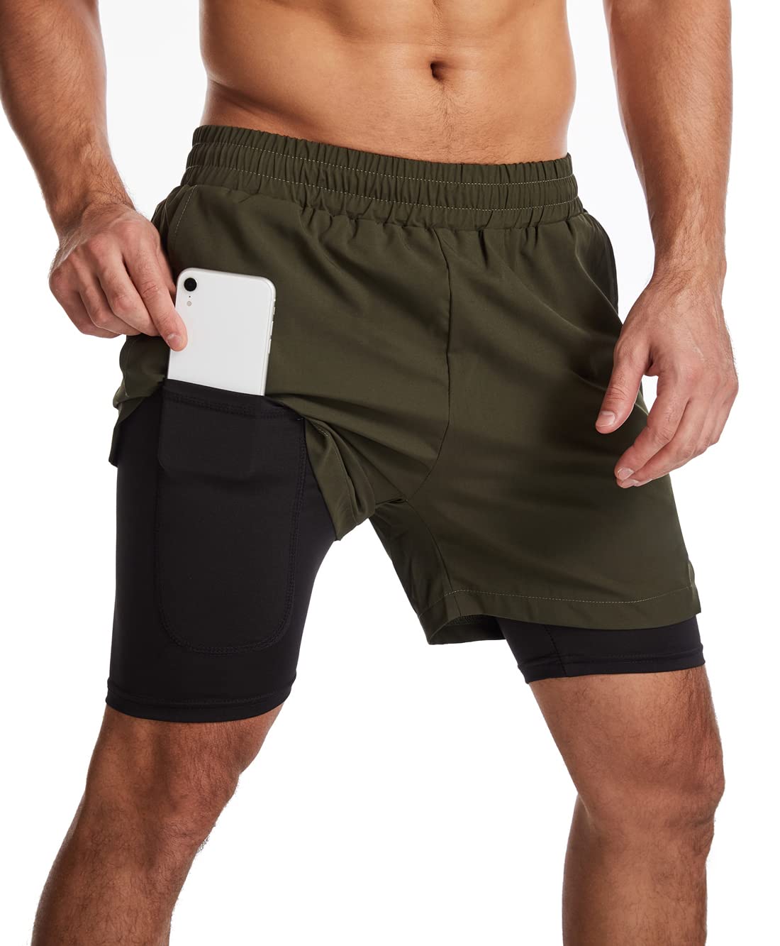 Breathable 2-in-1 Men's Workout Shorts - 5