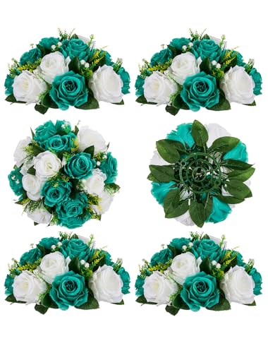 Teal&white