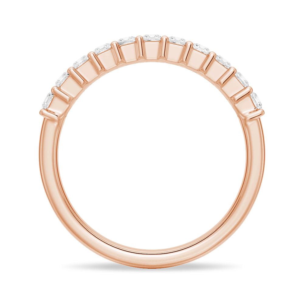 1 CT Princess Cut Moissanite Half Eternity Ring - Elegant Wedding Band, Anniversary Gift for Her, Perfect for Engagement & Special Occasions