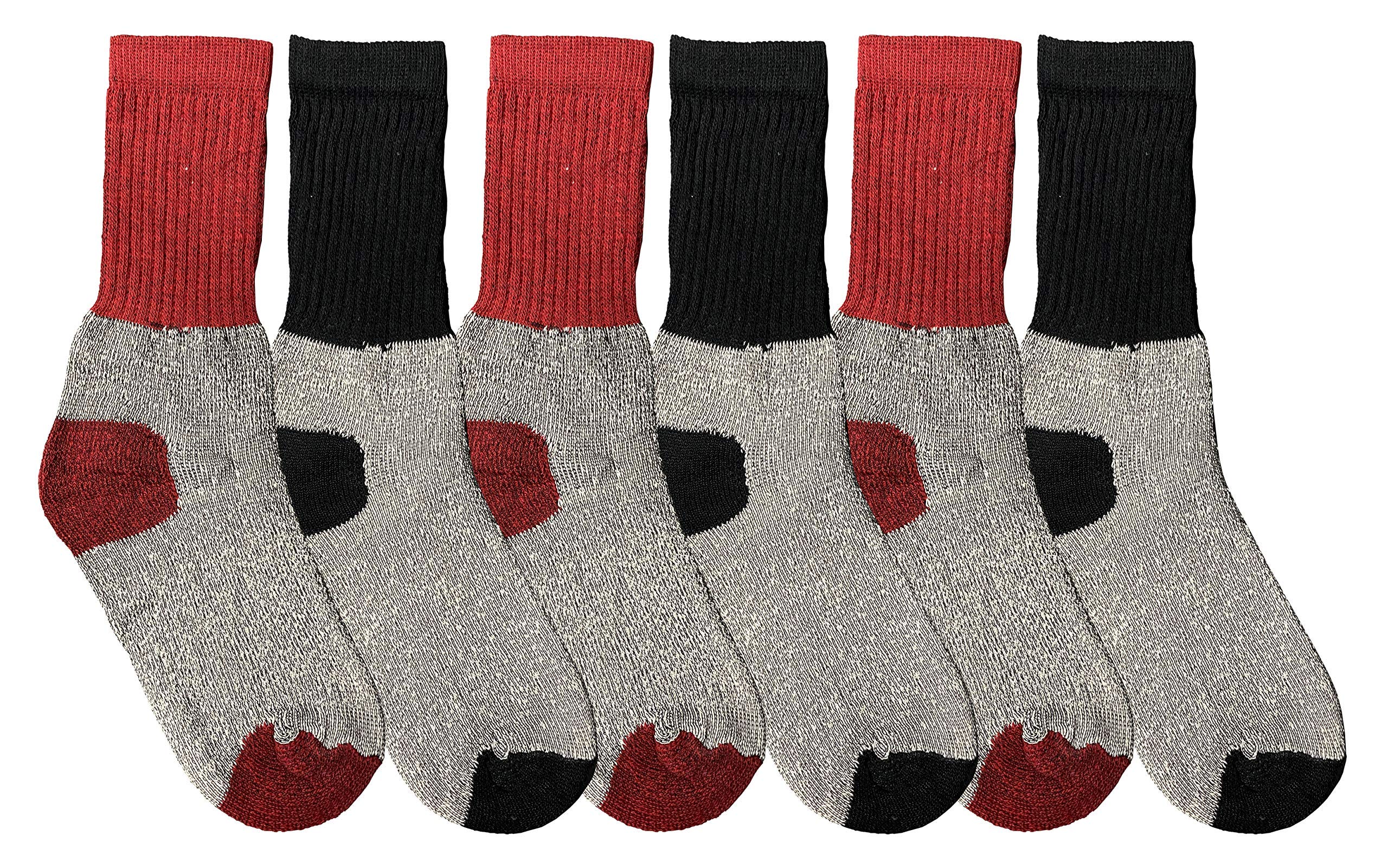 Yacht & Smith Kids Thermal Winter Socks - Soft Cotton Crew Socks for Boys & Girls - Warm & Comfortable Cold Weather Socks for School, Outdoor Activities & Snow Play