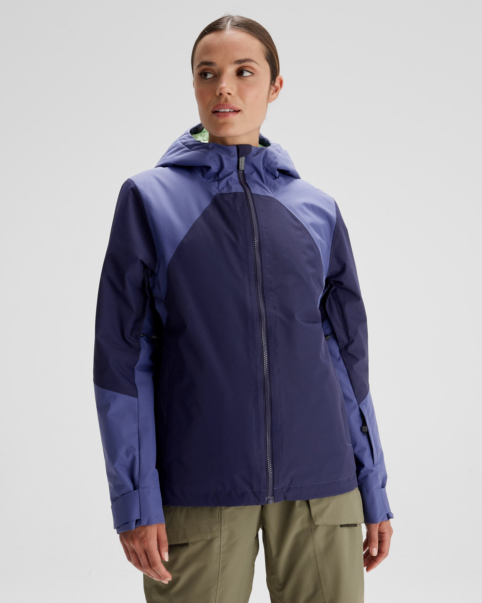 Women's PWDR Days 2L Insulated Waterproof Snow Jacket - Dark Horizon/Horizon Line - Perfect for Skiing, Snowboarding & Winter Outdoor Activities