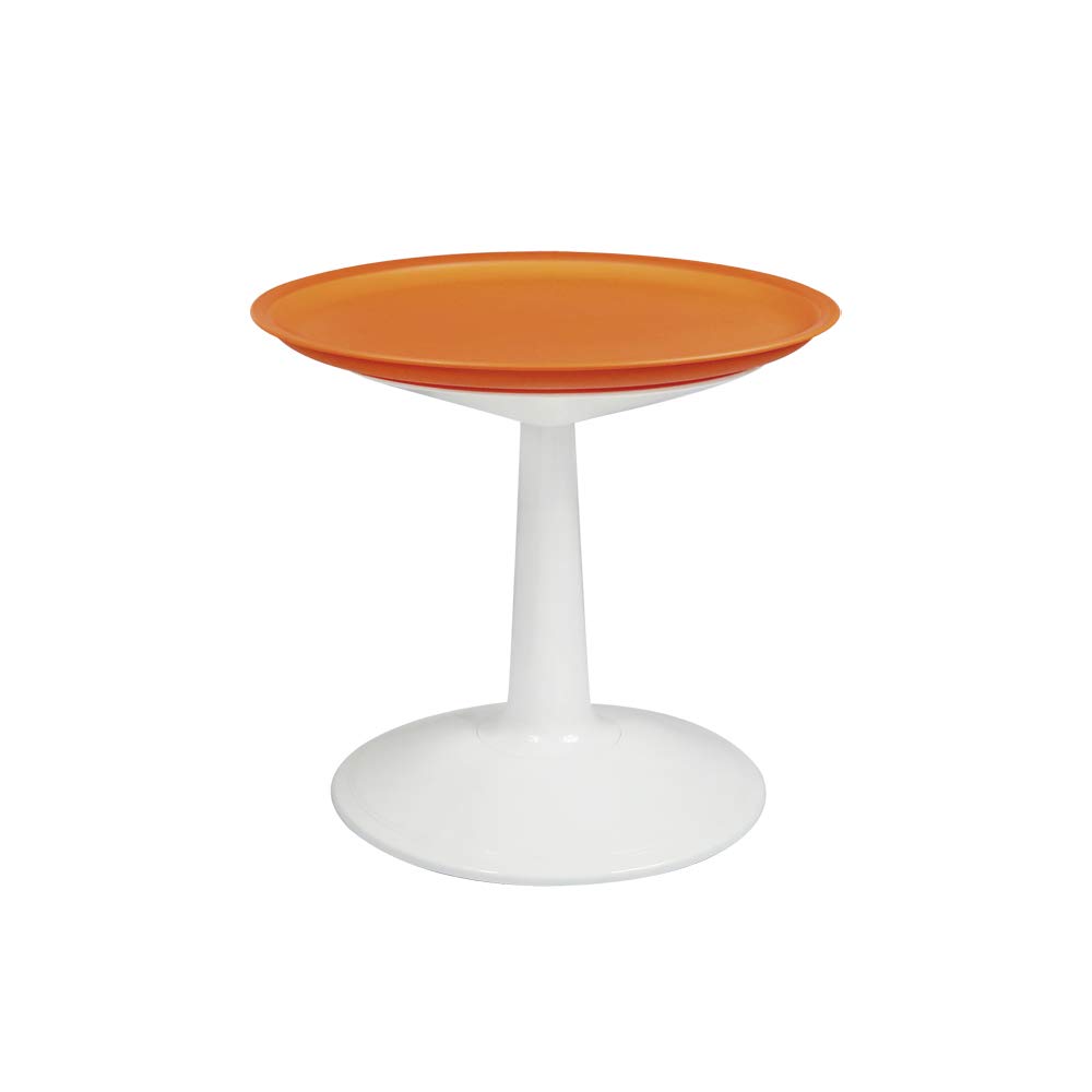 Modern Round Pedestal Side Table - Orange Lagoon Furniture for Living Room, Cafe & Office - Versatile Coffee Table for Home Decor & Small Spaces