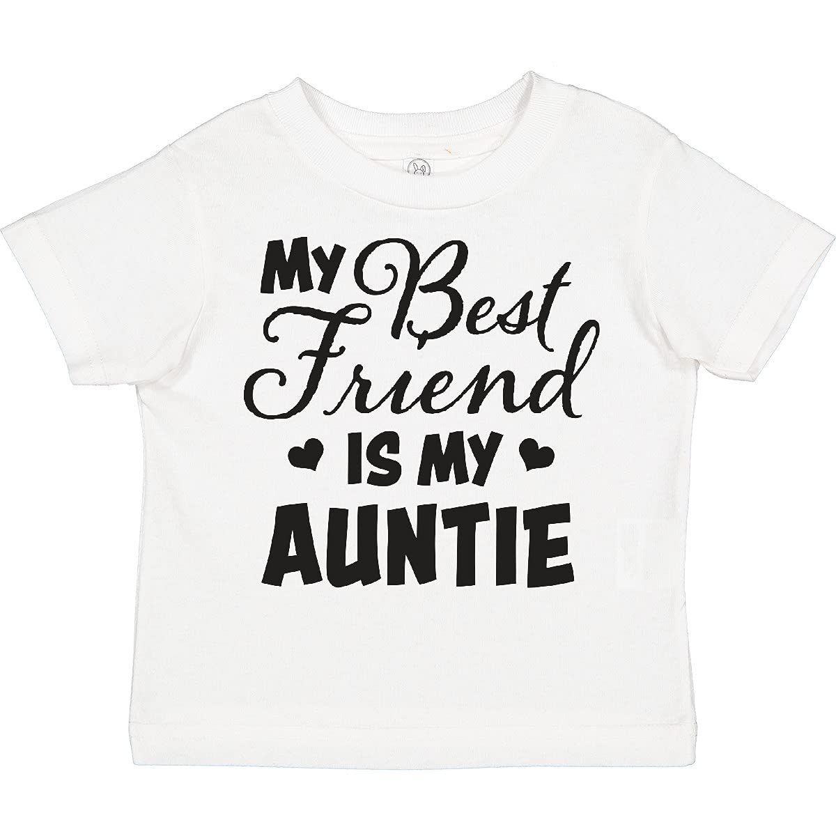 My Best Friend is My Auntie with Hearts Toddler T-Shirt for Family Gatherings & Playdates