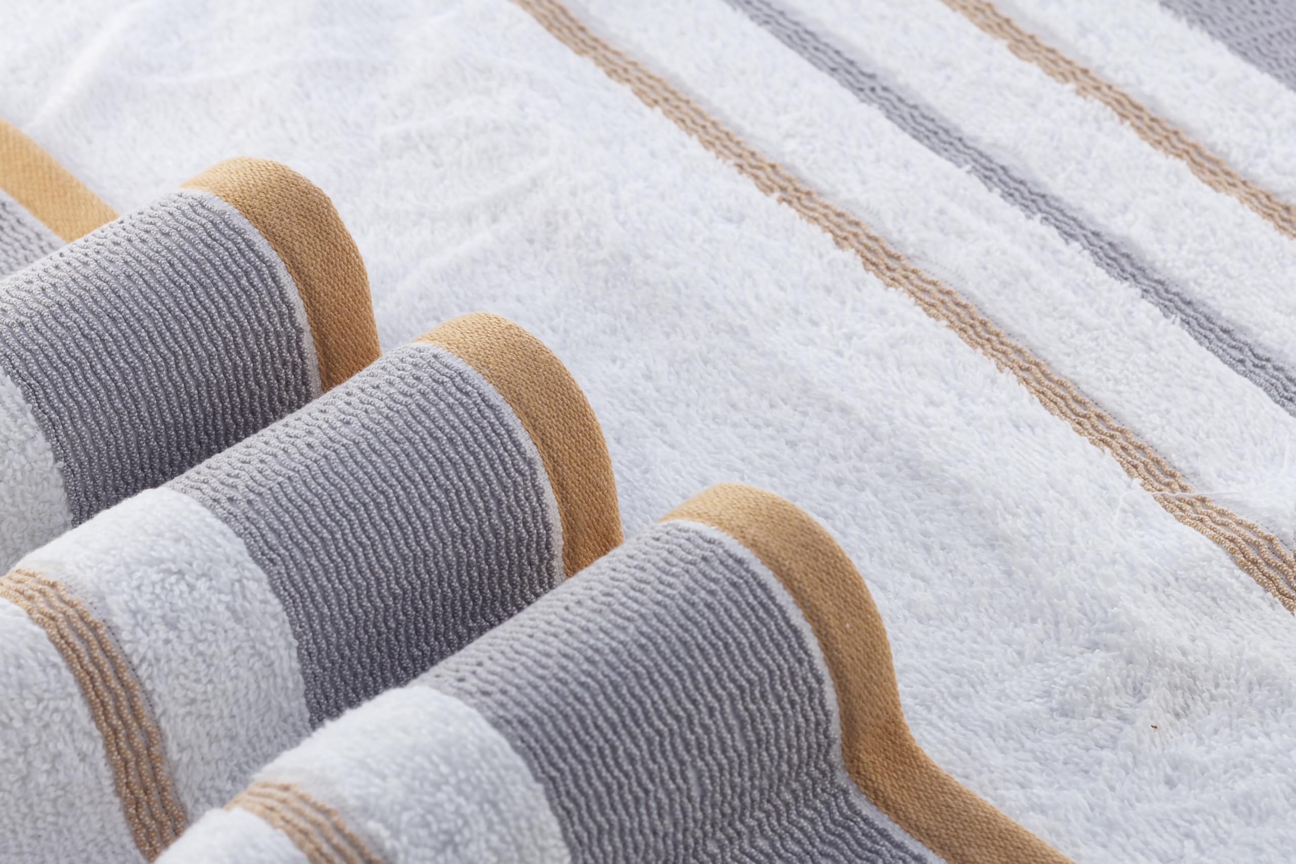 Premium 6-Piece Egyptian Cotton Face Towels Set (30x30 cm) - Soft & Absorbent Light Grey/Beige Bath Towels for Spa, Gym & Luxury Home Use
