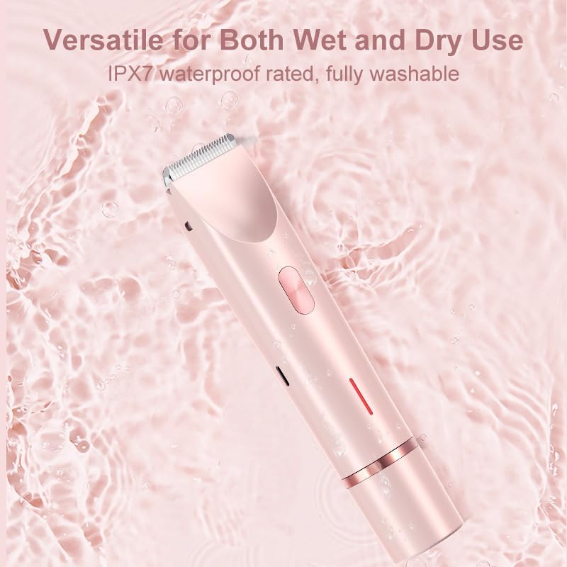 Leoni Sensabare 2 in 1 Electric Shaver & Trimmer - Dual Head Wet/Dry Rechargeable Razor for Women & Men - Perfect for Travel, Gym & Home Use