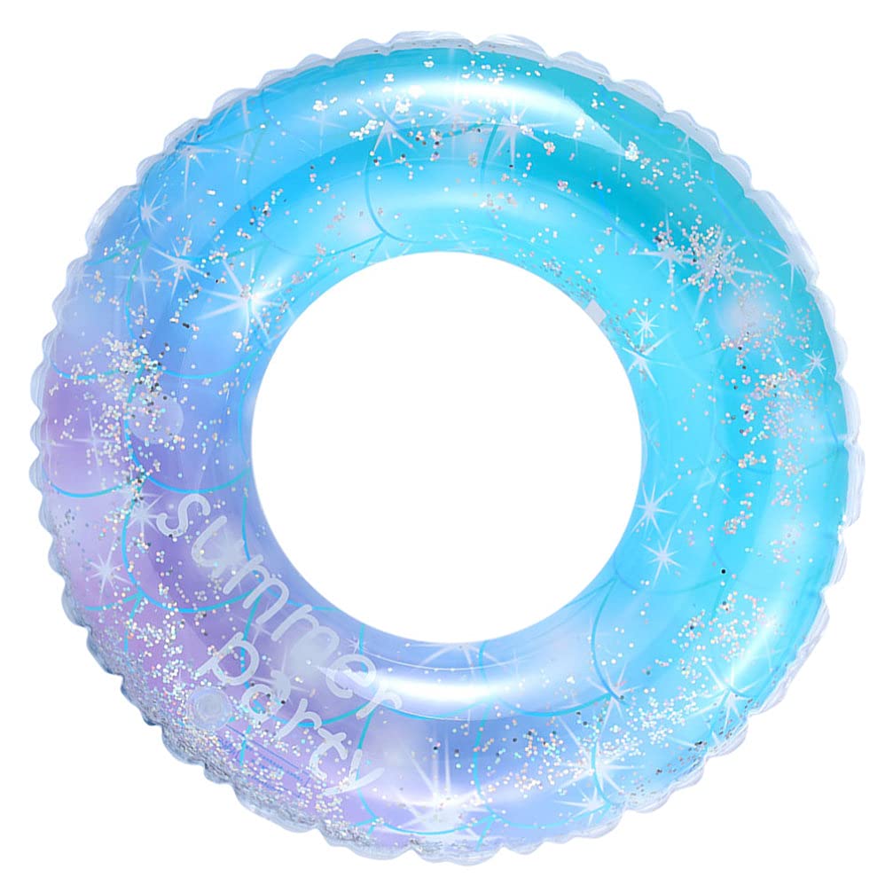 Sparkly Sequin Inflatable Pool Float for Adults - Summer Water Swim Tube with Glitter Design for Lake, Beach, Pool Party & Vacation | Perfect for Relaxing, Sunbathing & Instagram Photos