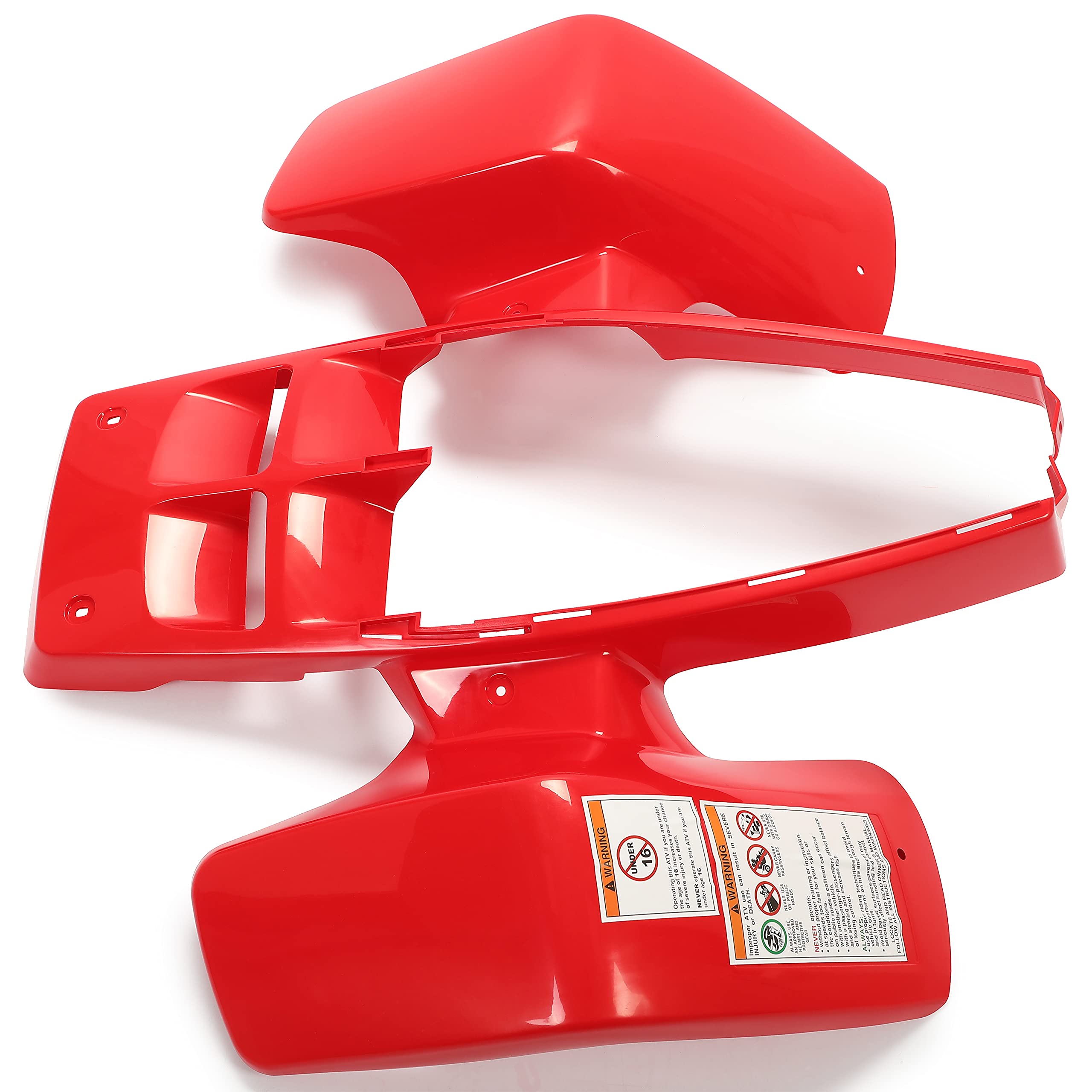 Kojem Red Front Fenders Plastic Body Kit Compatible with 1987-2006 Yamaha Banshee 350 (YFZ350) - Durable ATV Replacement Parts for Off-Road Racing & Trail Riding