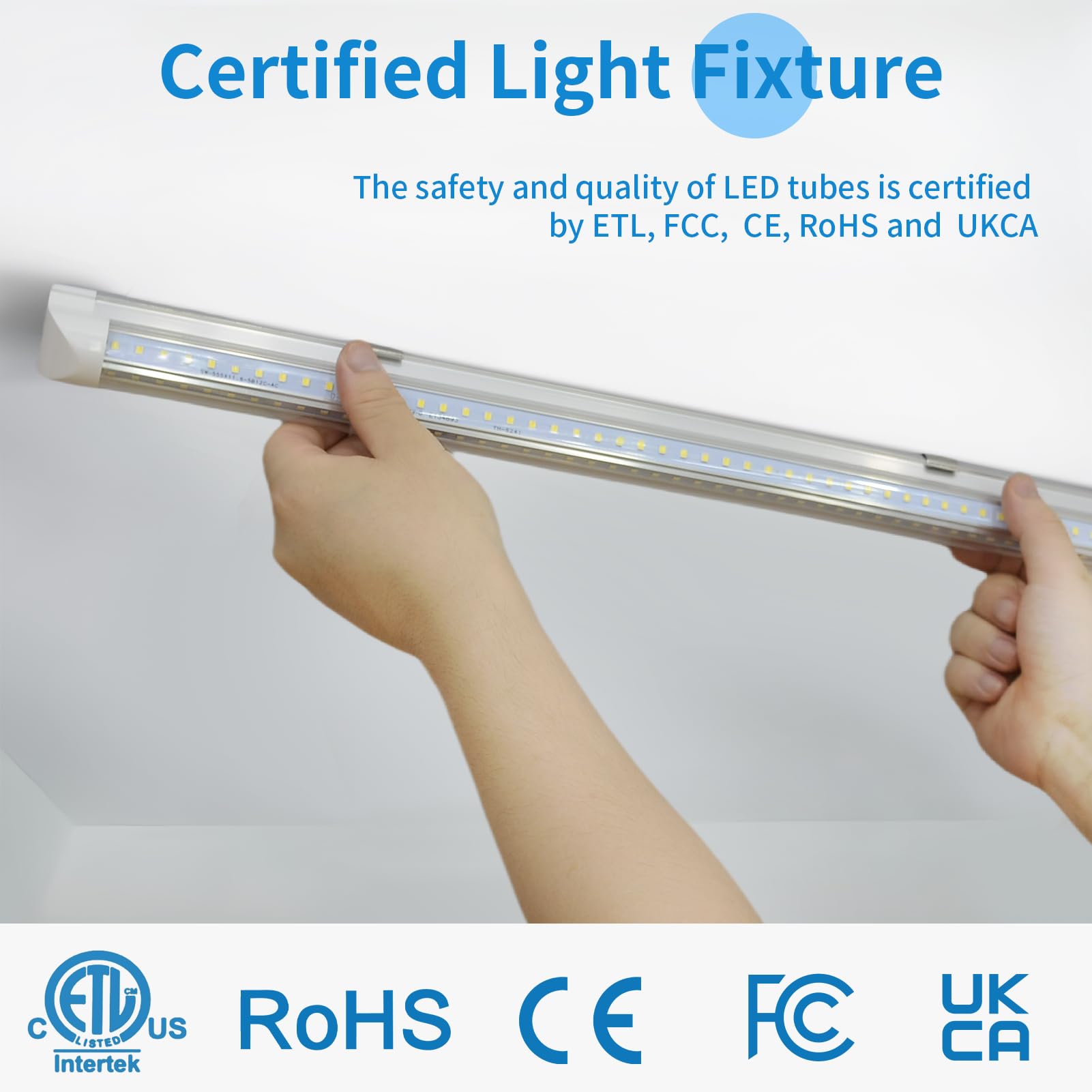 CNSUNWAY 2ft LED Shop Light 20W 3000LM 3000K Warm White T8 LED Tube Light - Linkable Ceiling & Utility Lighting Fixture for Garage, Workshop, Basement, Laundry Room - ETL Certified (2 Pack) - Perfect for Task Lighting and Industrial Spaces