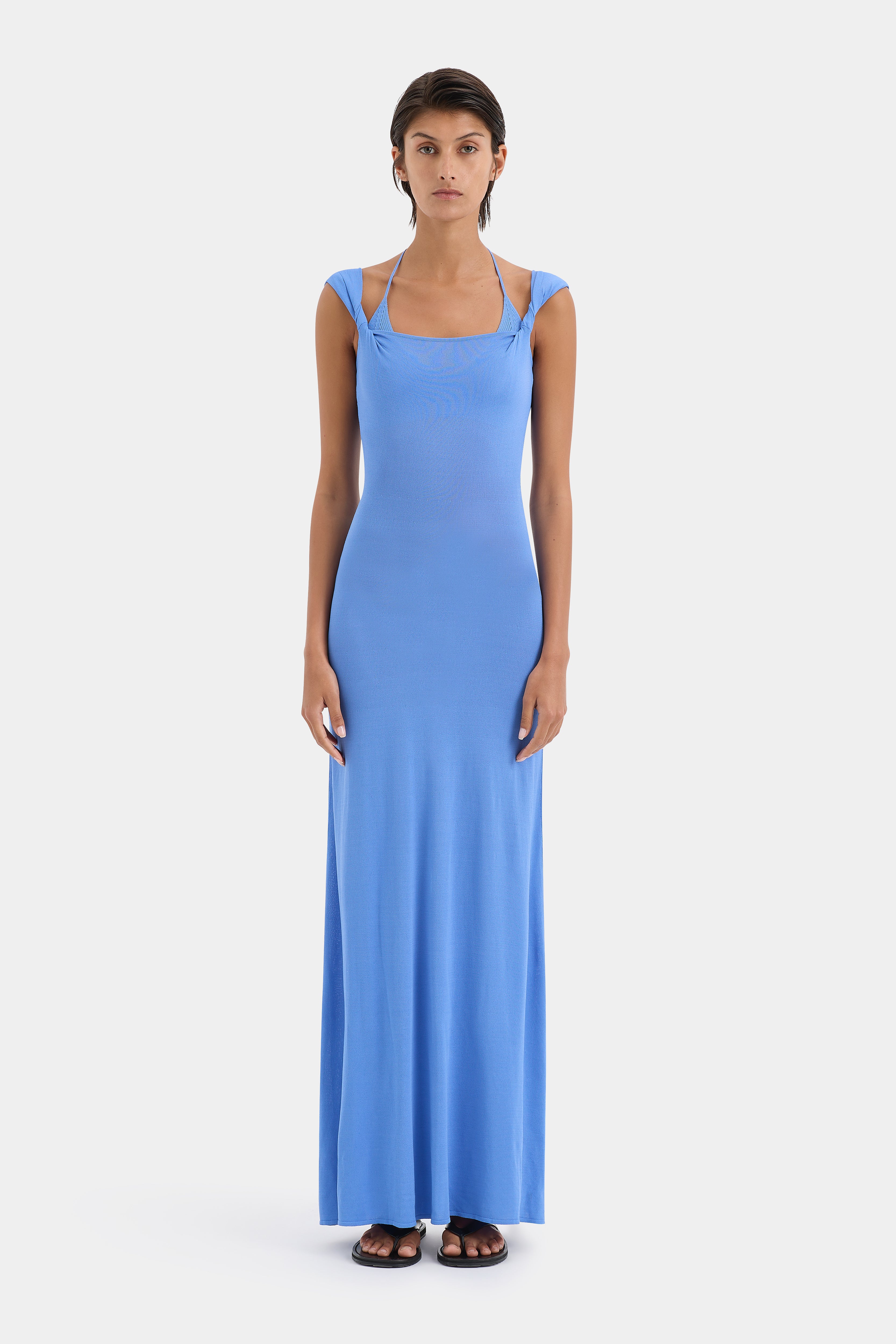 Valejo Women's Halter Neck Summer Dress - Flowy Sleeveless Maxi Dress for Beach, Vacation & Party Wear