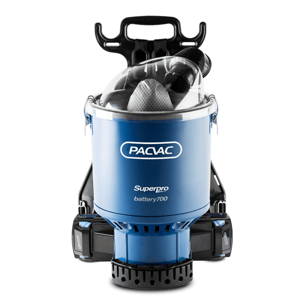 Pacvac Superpro Go Battery 700 Advanced Backpack Vacuum Cleaner - Lightweight Cordless Vacuum for Home & Commercial Use - Perfect for Cleaning Offices, Cars, and Stairs