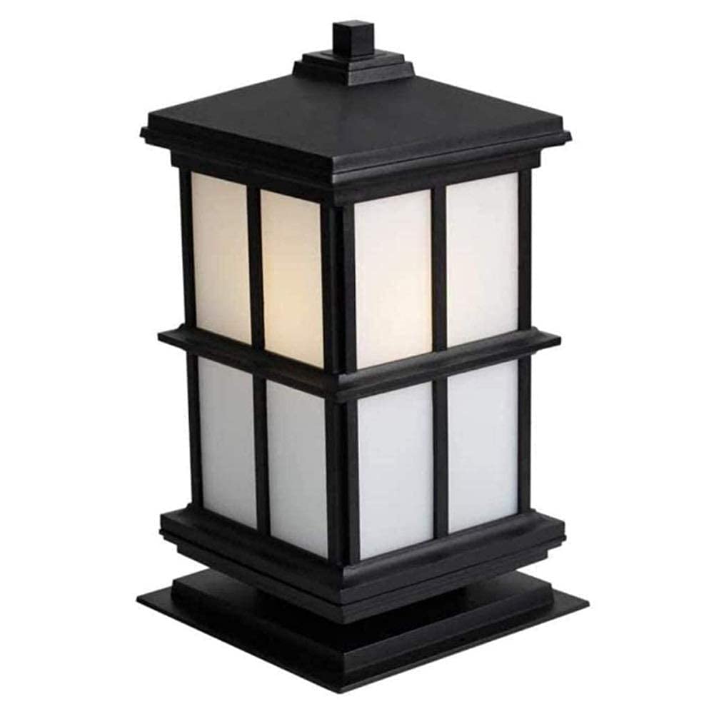 Japanese Style Traditional Outdoor Post Light - IP55 Waterproof Aluminum Column Lamp for Gate, Garage, Porch, Pathway, Patio & Yard - E27 Exterior Pillar Lantern - Perfect for Villa, Garden & Landscape Lighting Decorations