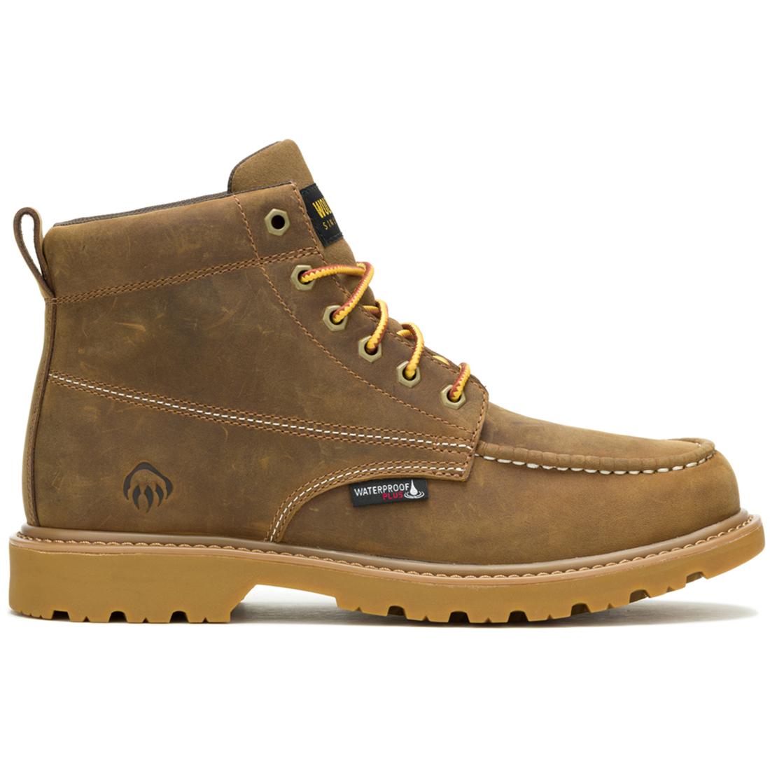 **Men's Waterproof Moc Toe Work Boots - 6
