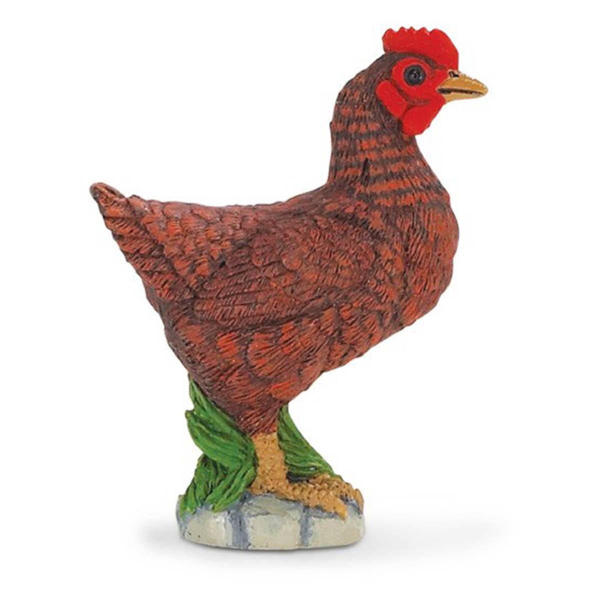Bantam Hen Safari Farm Toy Figurine - Realistic Miniature Chicken Model for Kids & Collectors - Perfect for Educational Play, Farm Dioramas & Animal Lovers
