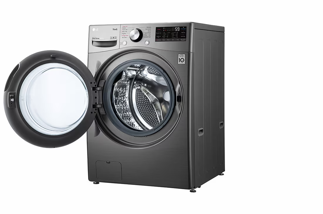 LG 15Kg TurboWash Front Load Washer and Dryer Combo - Energy Efficient Laundry Machine for Home & Apartment Use