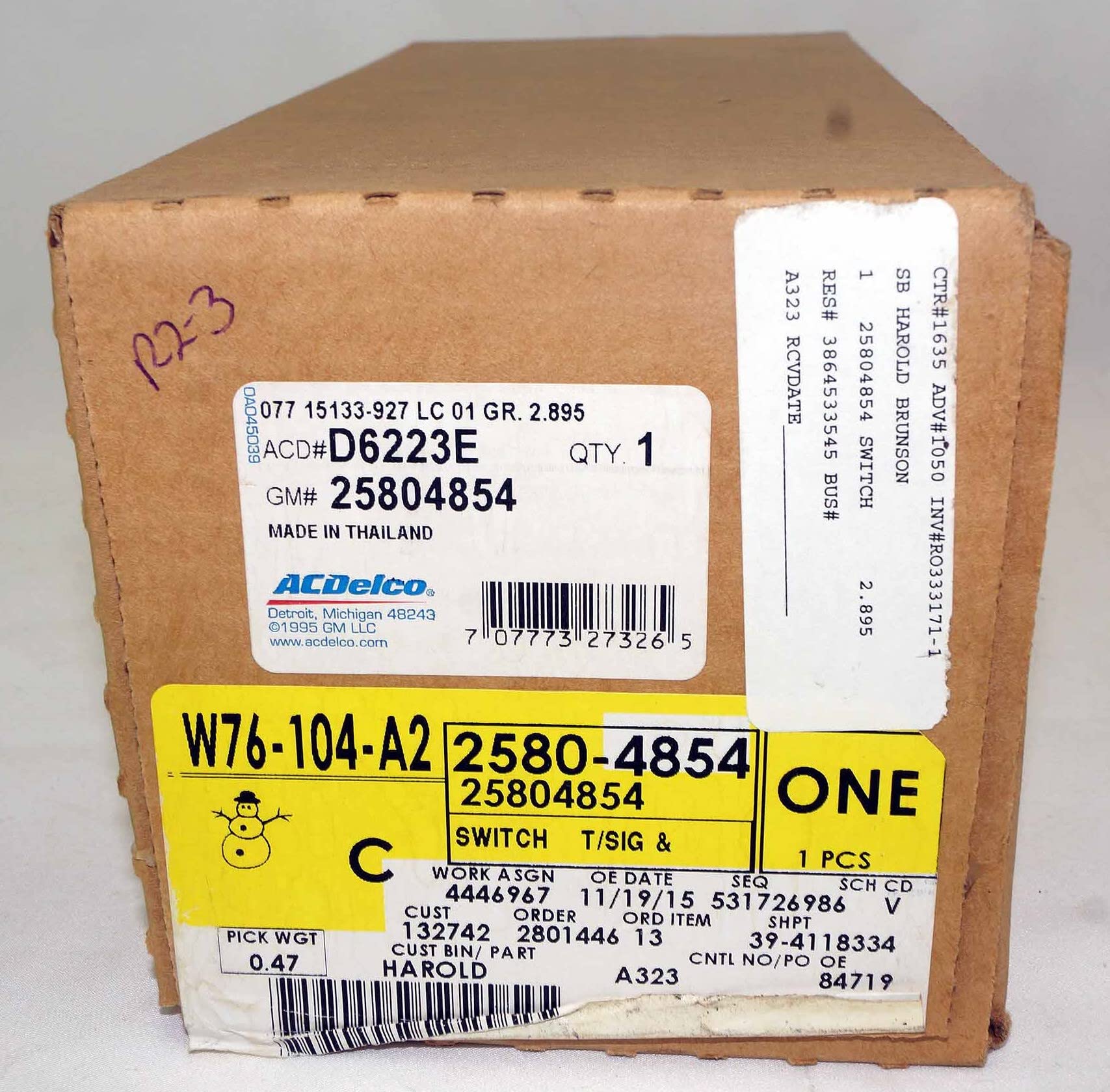 General Motors 25804854 Combination Switch - Turn Signal & Headlight Control for Chevy, GMC, Buick, Cadillac | Perfect for Highway Driving & Night Commuting