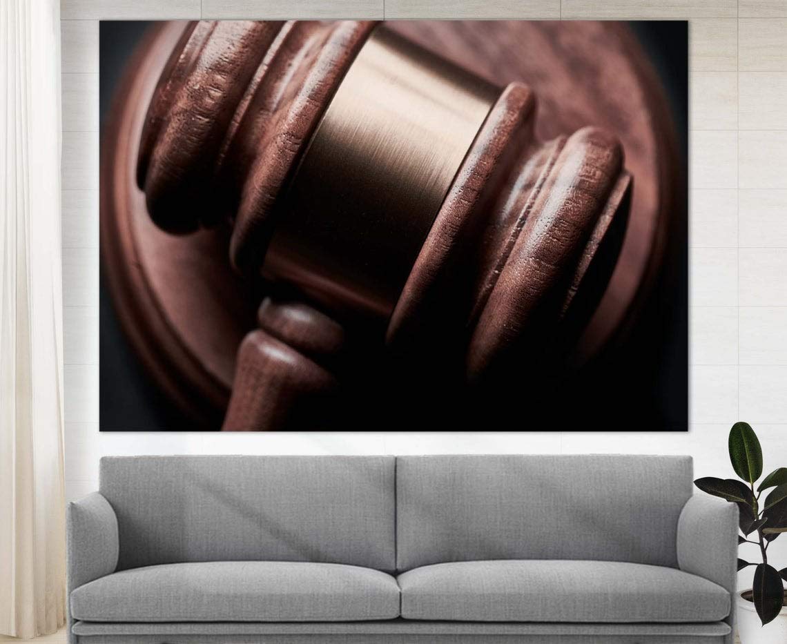 Law Canvas Print - Lawyer Office Decor & Justice Wall Art - Attorney Gift Idea - Premium Canvas Art for Legal Professionals - Perfect for Courtroom, Law Firm or Home Office Decor