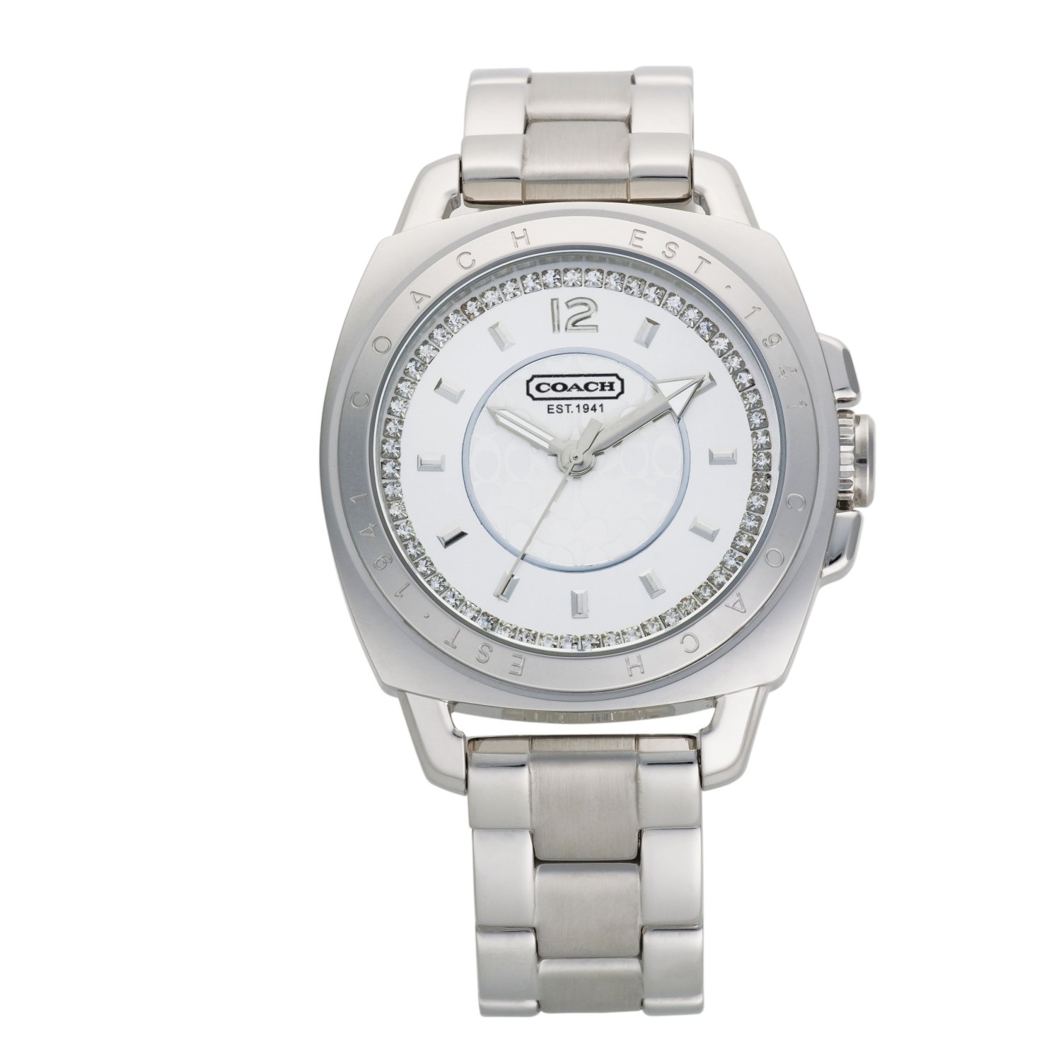Coach Boyfriend Bracelet Watch for Women - Stainless Steel & Crystal Accents, Water Resistant, Fashionable Gift for Her - Perfect for Work, Dates & Special Occasions