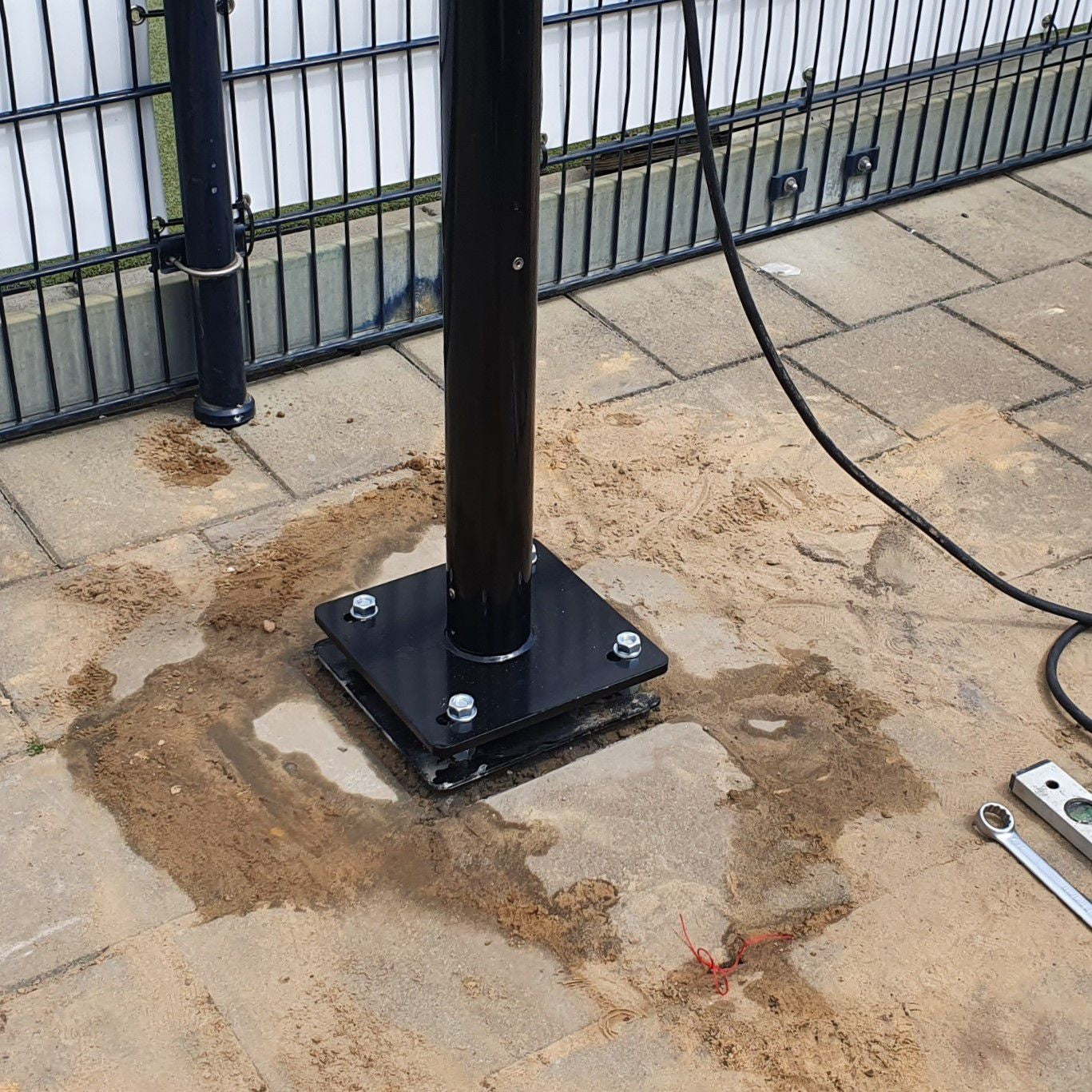 5M Round Camera Pole with Tilt Anchor - Sturdy & Adjustable for Outdoor Security, Surveillance & Action Cameras