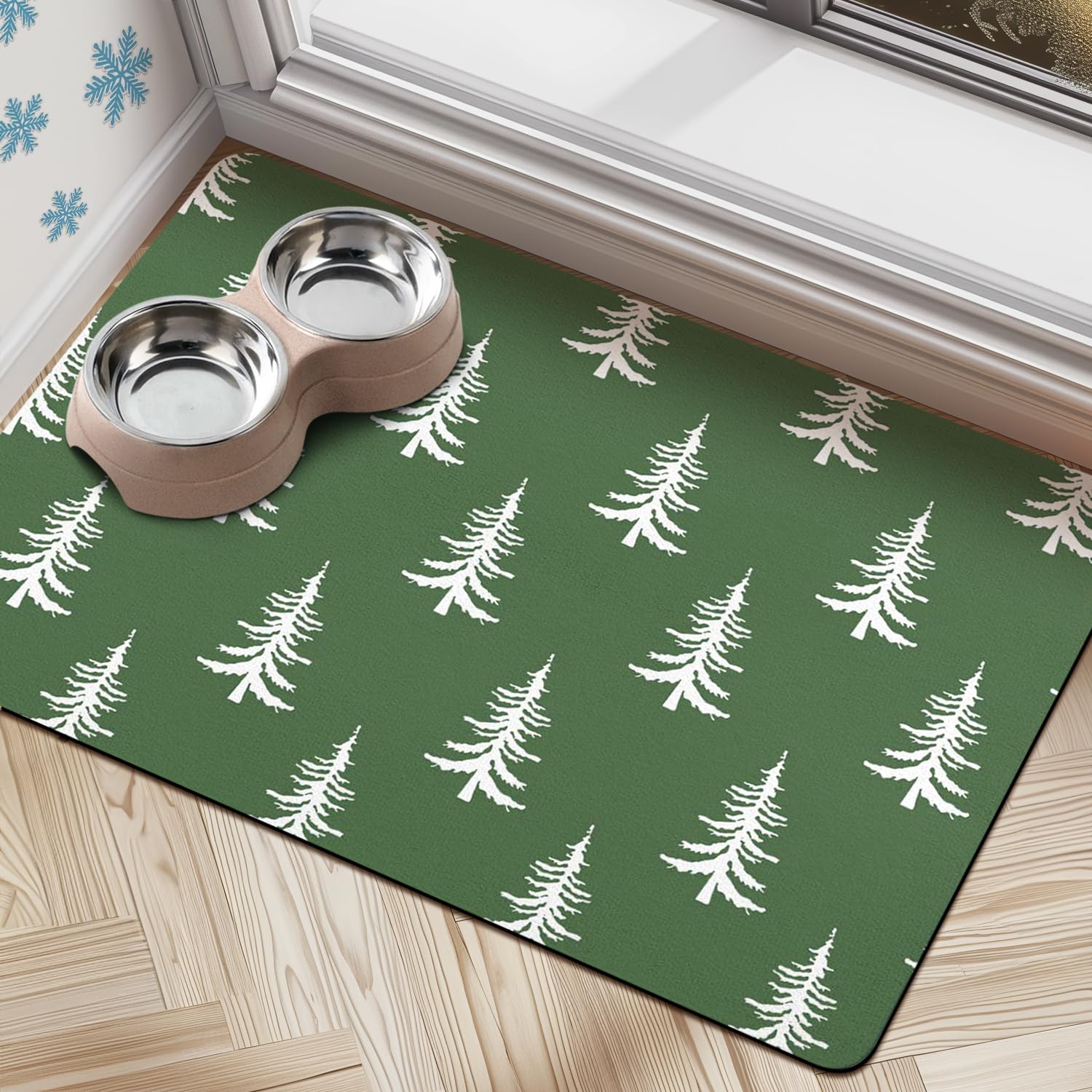 **Non-Slip Absorbent Pet Food Mat for Dogs & Cats - Quick Dry Waterproof Dog Bowl Mat for Floors - Perfect for Messy Eaters & Spill Protection**    *(Ideal for kitchens, feeding areas, or travel – keeps floors clean and dry!)*
