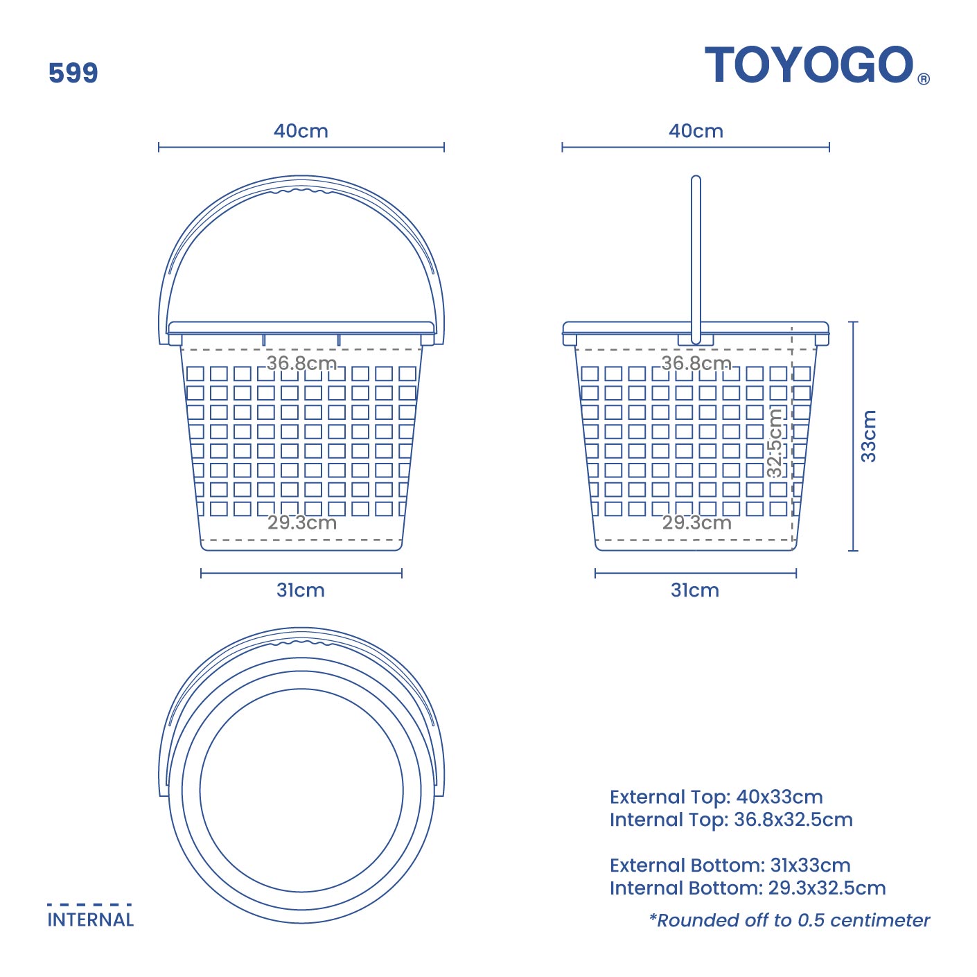 PIN PIN Laundry Basket Small - Foldable & Lightweight for Clothes Storage - Perfect for Home, Dorm, or Travel Use