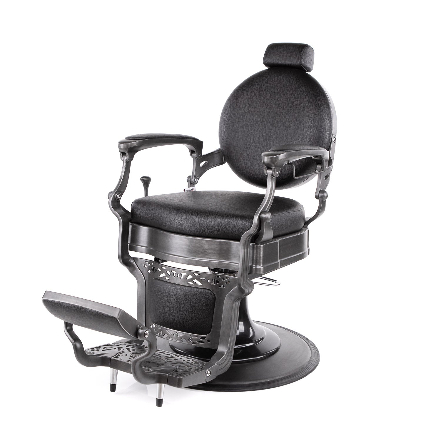 Princeton Professional Barber Chair - Brushed Stainless Steel with Hydraulic Lift for Salon & Home Use | Heavy Duty Styling Chair for Haircuts & Grooming