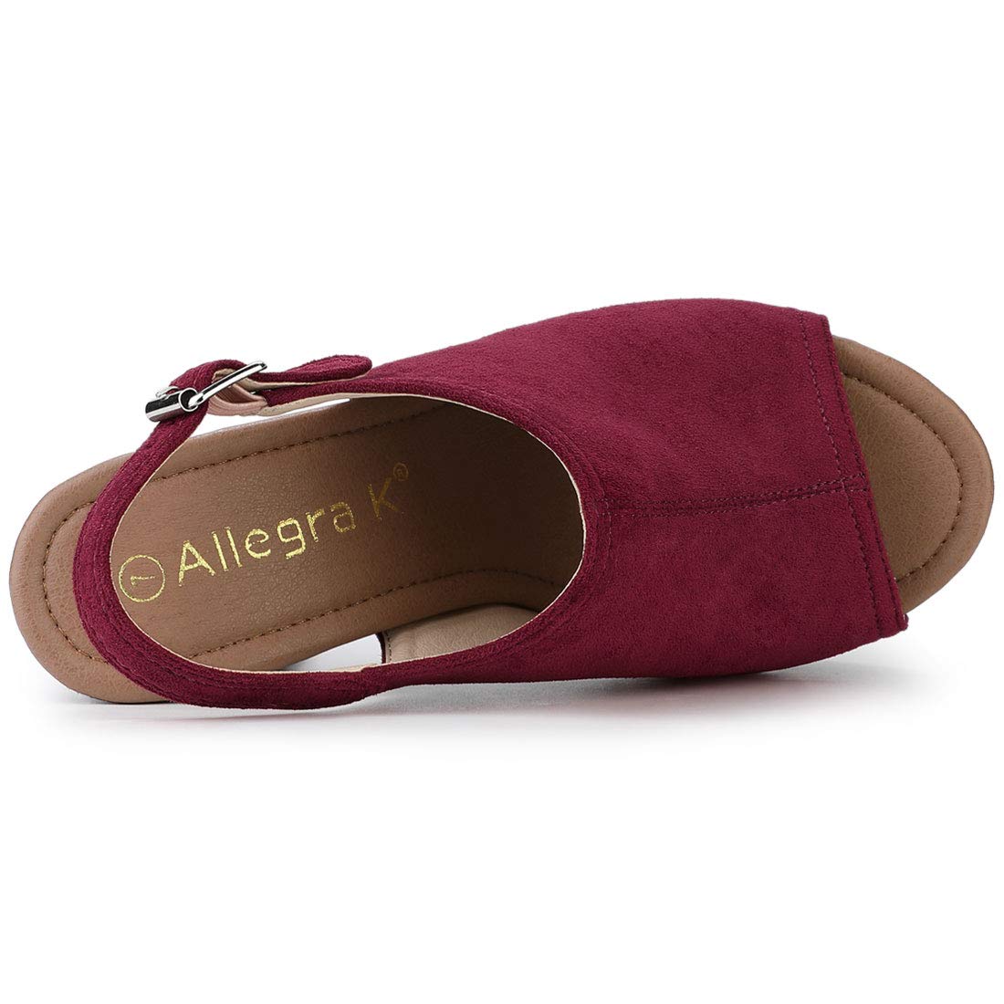 Allegra K Women's Open Toe Slingback Platform Sandals with Chunky Heels - Comfortable Summer Dress Shoes for Weddings, Parties & Office Wear