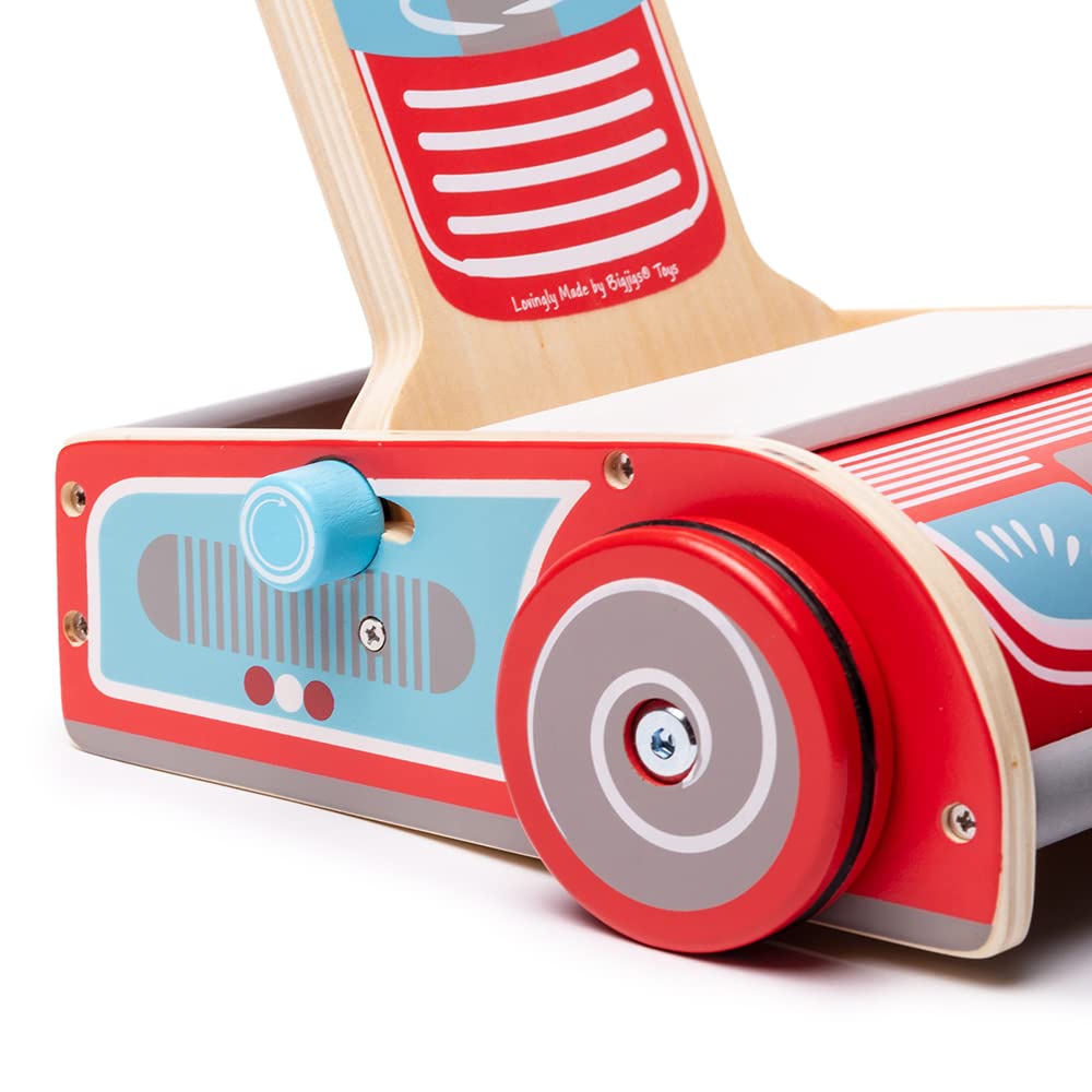 Bigjigs Toys Wooden Upright Vacuum Cleaner - Pretend Play Cleaning Toy for Kids, Realistic Design for Role Play & Early Learning - Perfect for Home, Classroom & Daycare Use