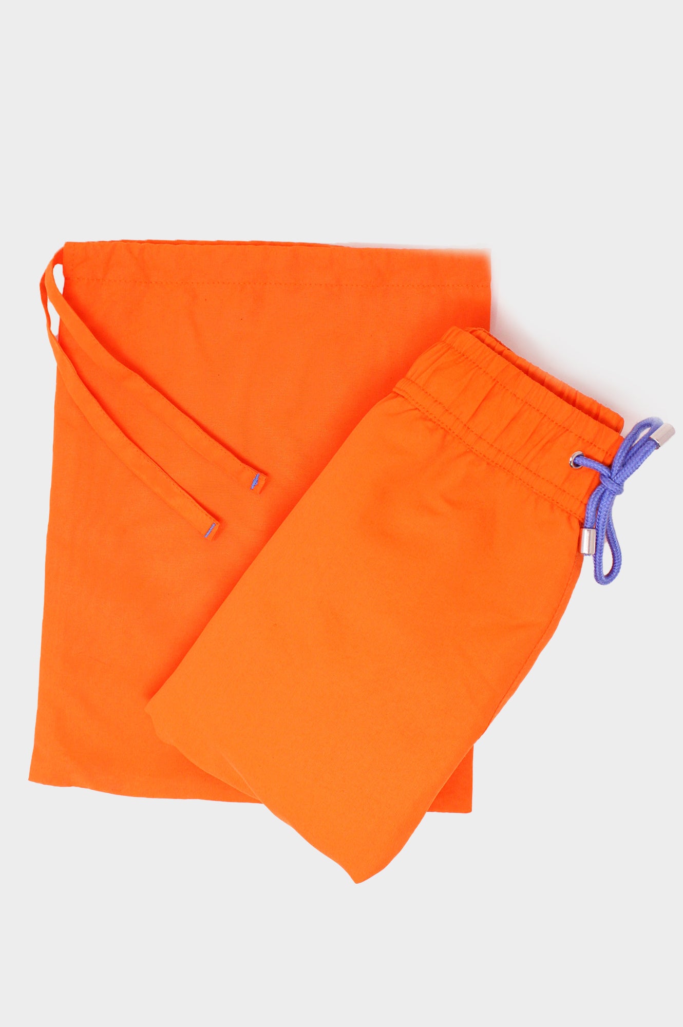 Eco-Friendly Men's Recycled Swim Shorts - Plain Orange Quick-Dry Swimwear for Beach, Pool & Water Sports