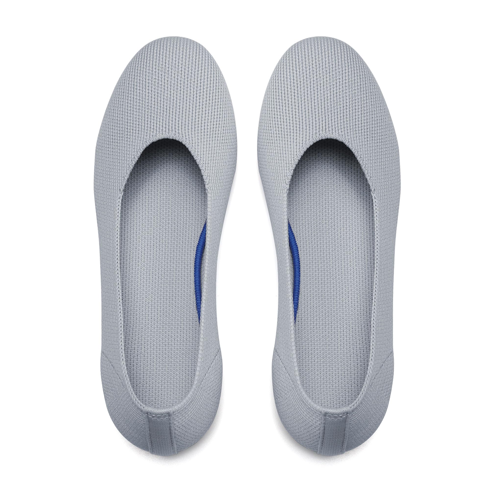 Women's Ballet Flats - Comfortable Knit Dressy Casual Shoes with Round Toe & Breathable Mesh for Work, Travel & Everyday Wear