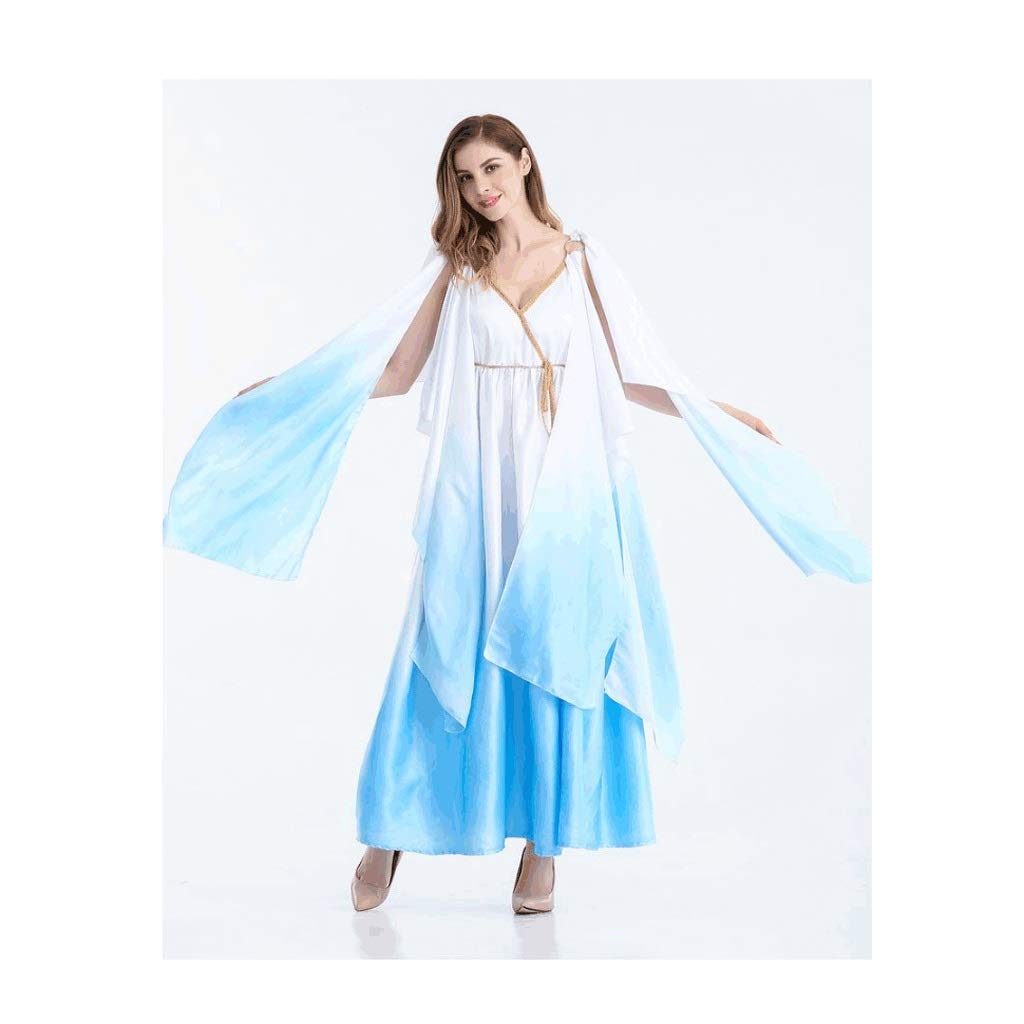 Greek Goddess Costume for Women - Elegant White Roman Empress Dress with Belt for Halloween, Cosplay, Role-Playing & Drag Parties (Medium) | Perfect for Themed Events & Costume Contests