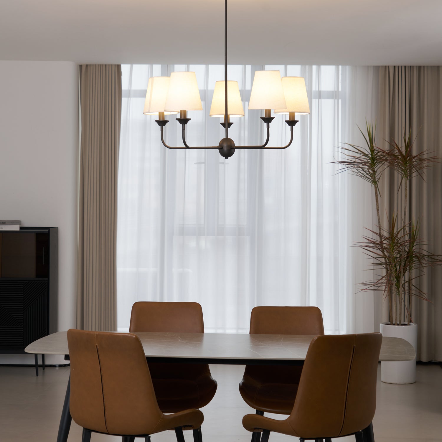 Euphora Crystal Chandelier - Elegant Modern Ceiling Light Fixture for Dining Room, Bedroom & Living Room | Dimmable LED Lighting for Home Decor & Wedding Venues