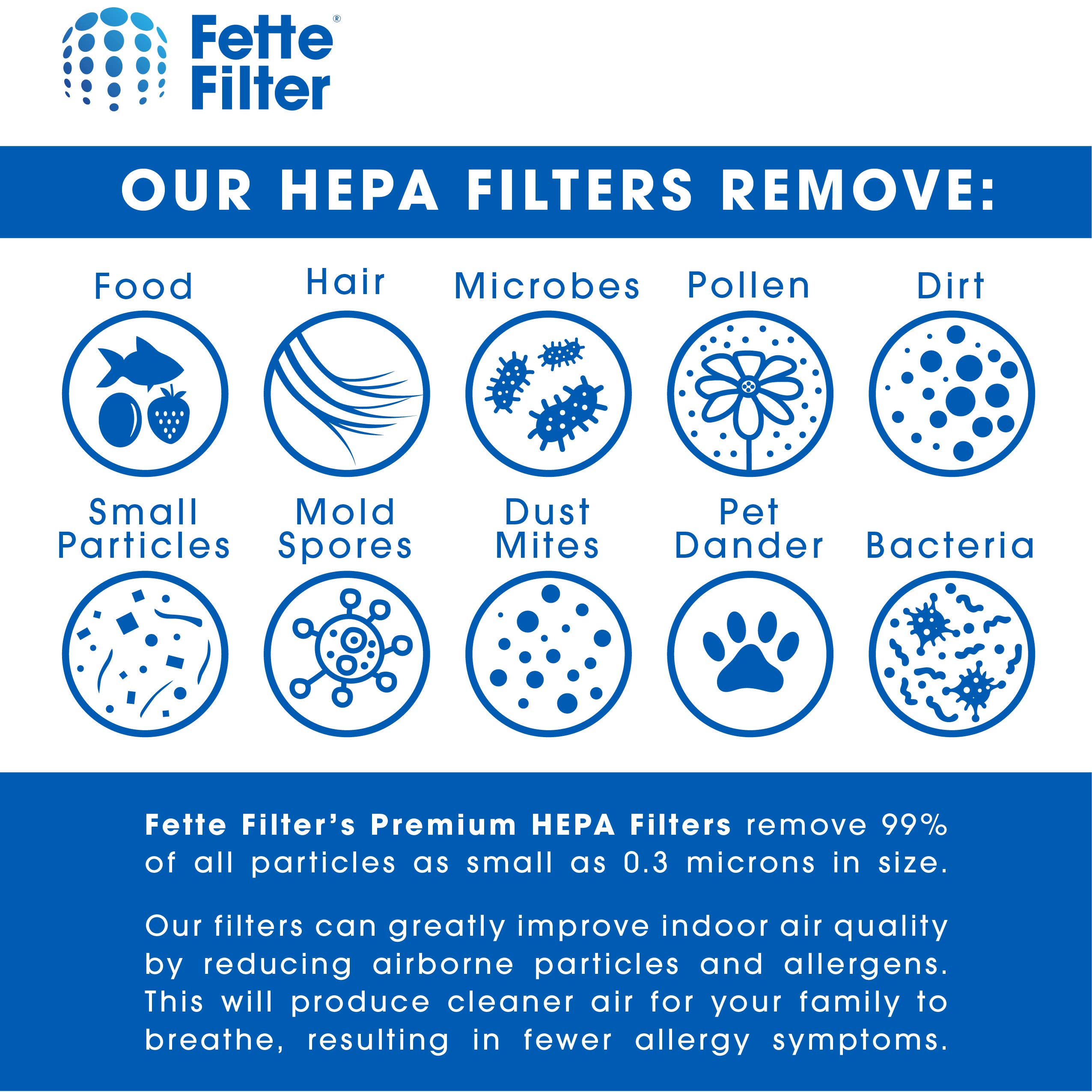 True HEPA Air Purifier Filter AC5600W - Replacement Filter Compatible with FLT5600 (Pack of 1) | Fette Filter for Home, Office & Bedroom Air Purification