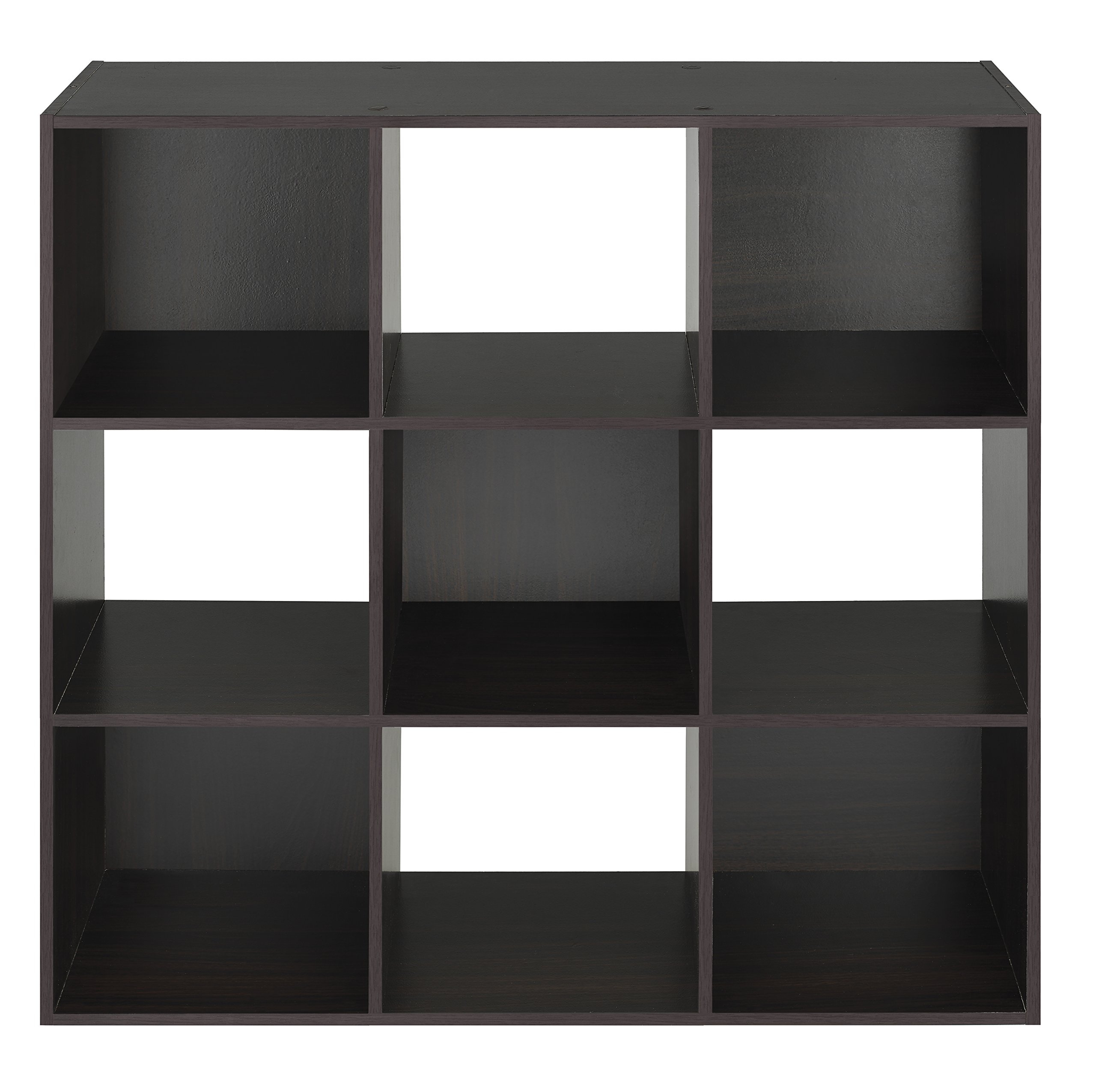 Whitmor 9 Cube Storage Organizer Shelf - Espresso Finish, Closet & Home Organization for Bedroom, Living Room, Office - Perfect for Storing Toys, Books, Shoes & Decor