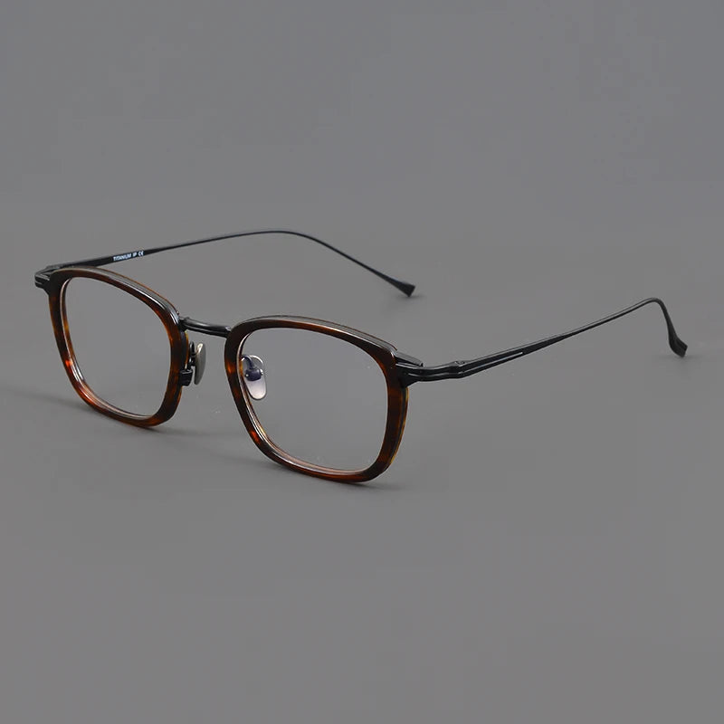 Stylish Aimee Unisex Full Rim Big Square Titanium Acetate Eyeglasses 94224 - Trendy Lightweight Frames for Work, Reading & Fashion