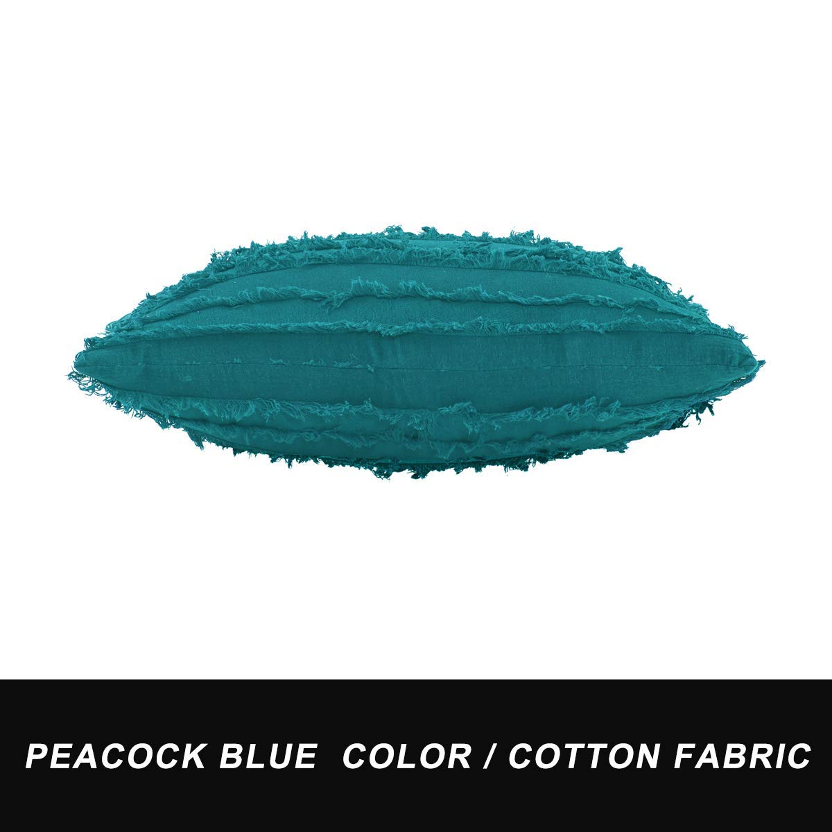 GIGIZAZA 18x18 Inch Linen Blue Throw Pillow Covers for Couch & Sofa - Square Decorative Cushion Covers - Perfect for Living Room, Bedroom Decor
