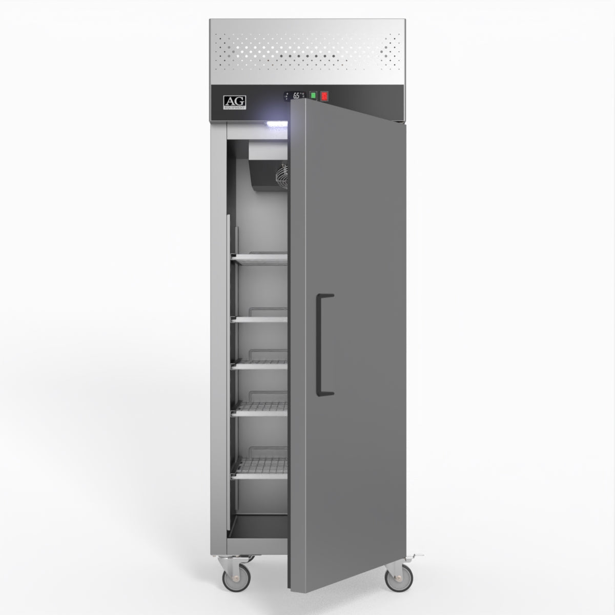 AG 429 Litre Stainless Steel Upright Freezer - Single Door Commercial Freezer GNX400BT for Restaurants, Grocery Stores & Home Use