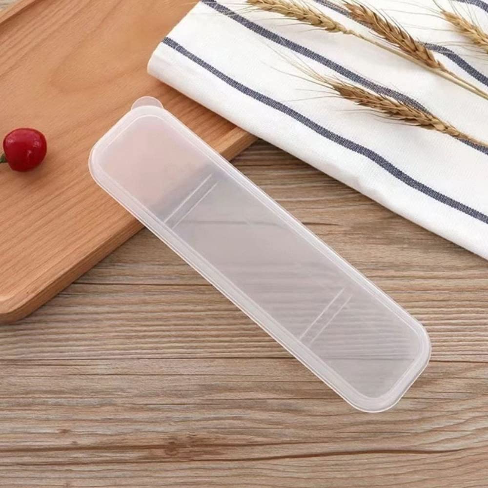 **OriGlam Portable Flatware Box - Travel Tableware Storage Case for Cutlery Kit, Compact & Lightweight Cutlery Organizer (White) - Perfect for Camping, Picnics & Office Lunch**