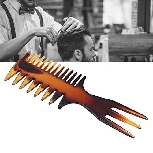 **Vintage Barber Comb - Wide Tooth Resin Styling Comb for Men & Women, Anti-Static Hair Texturizing Comb for Smooth Detangling & Styling - Perfect for Salon, Home Haircuts & Retro Hairstyles (4#)**