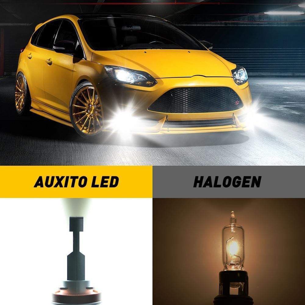 H11 H8 H9 H16 LED Fog Light Bulb - 6000LM Ultra Bright 6500K Cool White - CSP LED Chips - No Fan Design - Perfect for Off-Roading, Truck & SUV Fog Lights in Rainy or Foggy Conditions